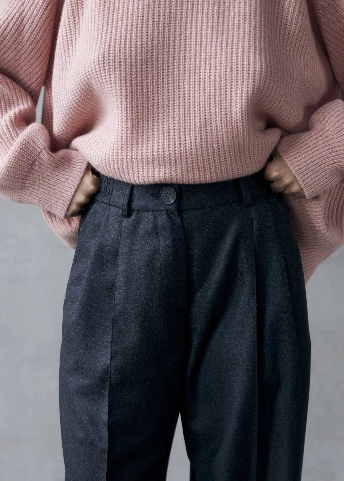 RUTA Ribbed-knit Cashmere Sweater in Light Pink - NiSO
