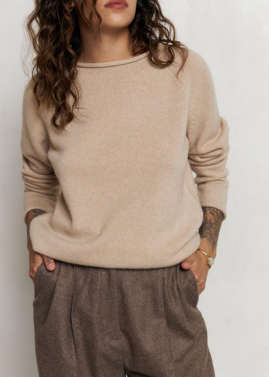 YASNA Cashmere Sweater in Beige - NiSO