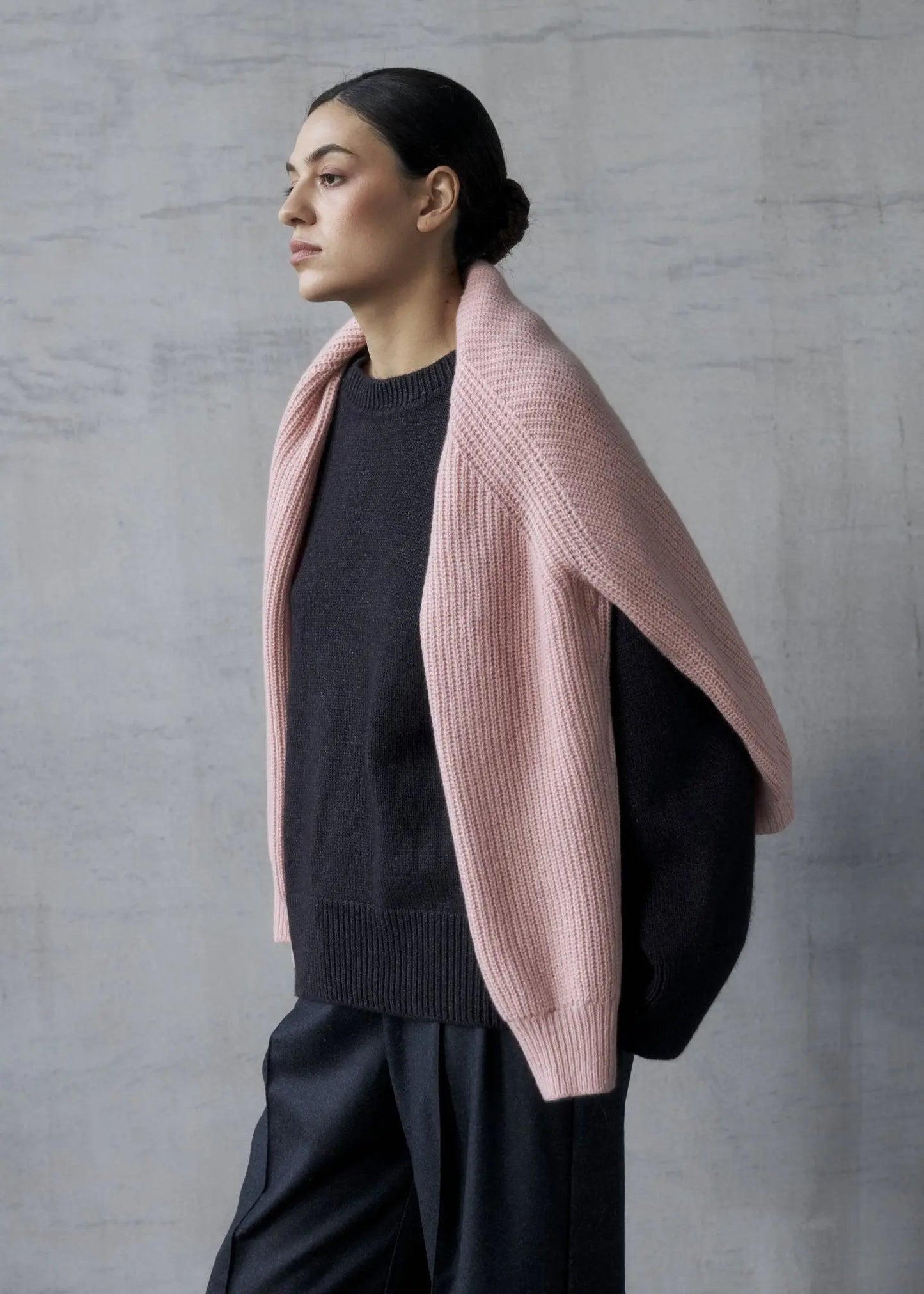 RUTA Ribbed-knit Cashmere Sweater in Light Pink - NiSO