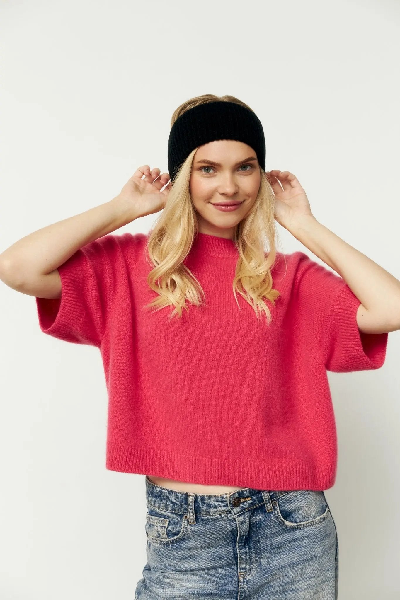 Cashmere Headband in Black NiSO