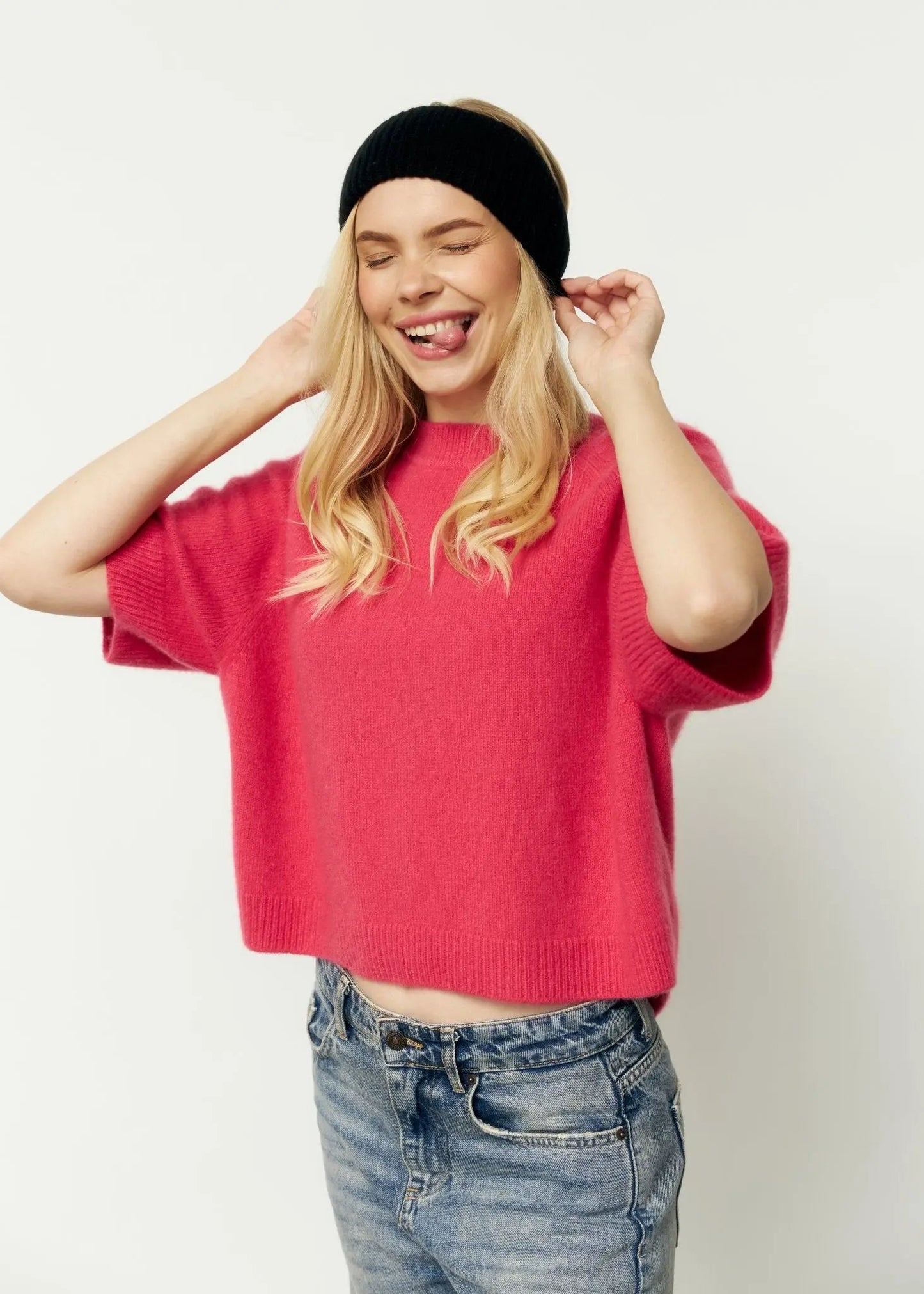 Cashmere Headband in Black NiSO