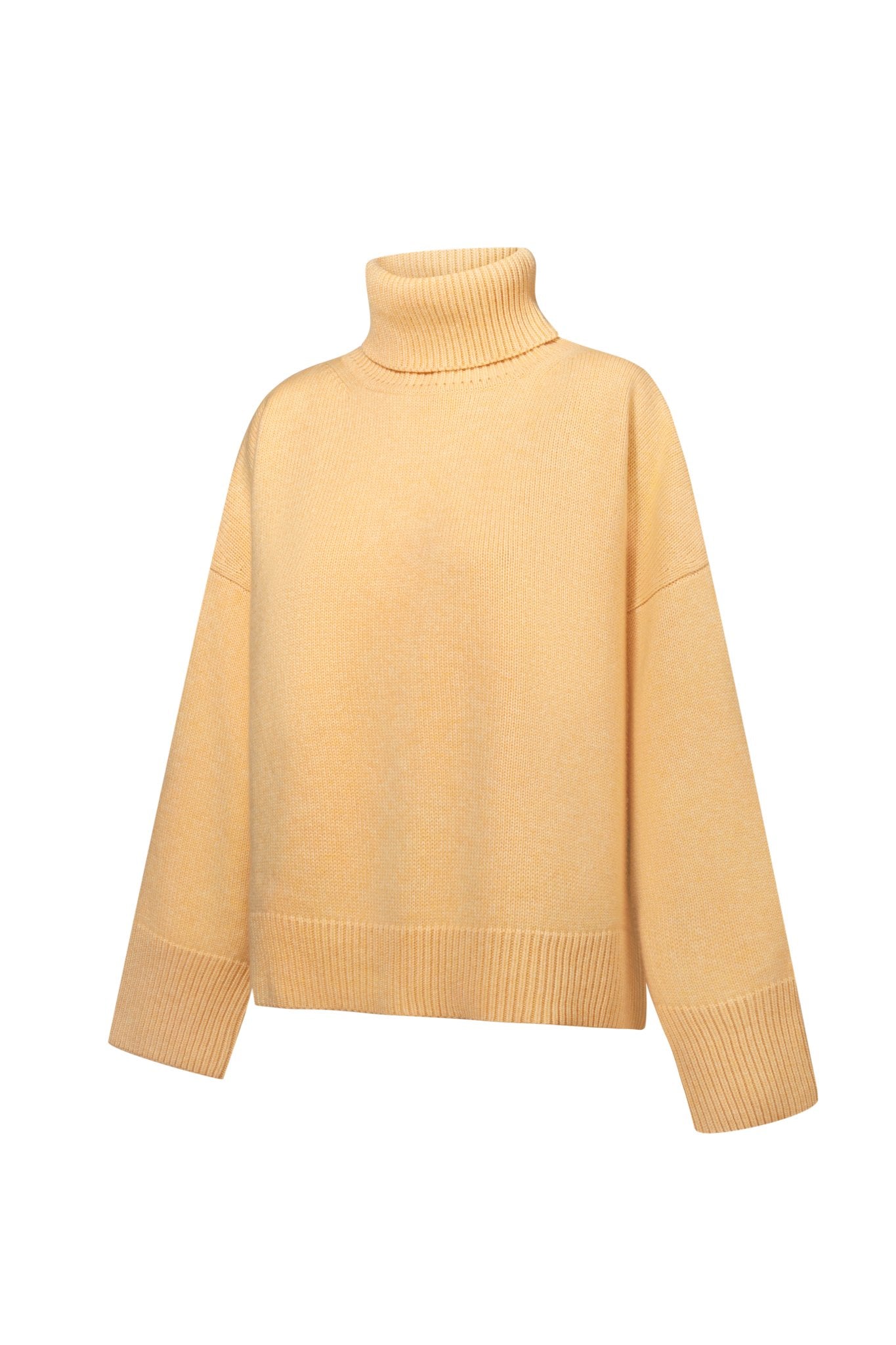 ZORIANA Turtle-Neck Cashmere Sweater in Yellow NiSO