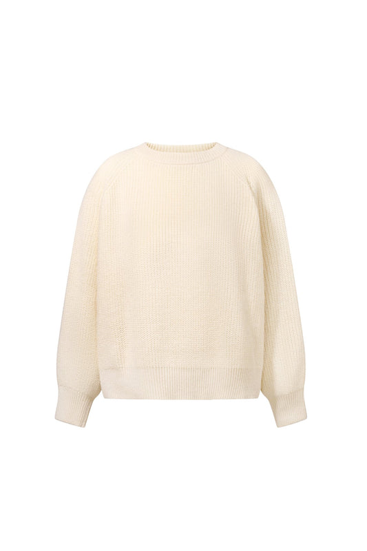 RUTA Ribbed-knit Cashmere Sweater in White NiSO