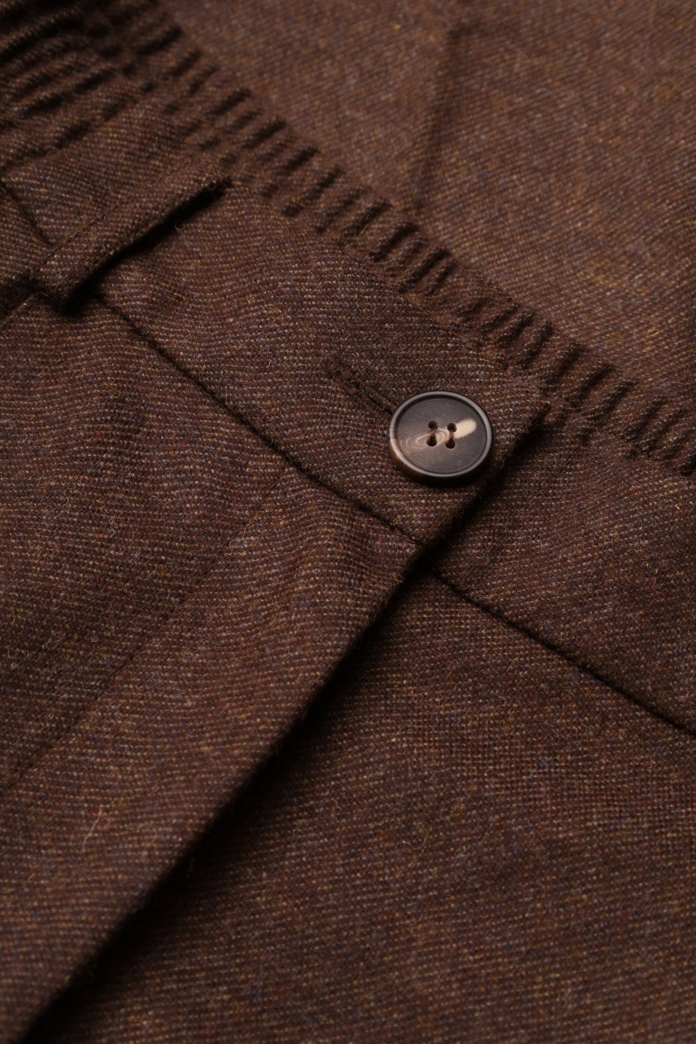 Wool Palazzo Trousers in Dark Brown NiSO