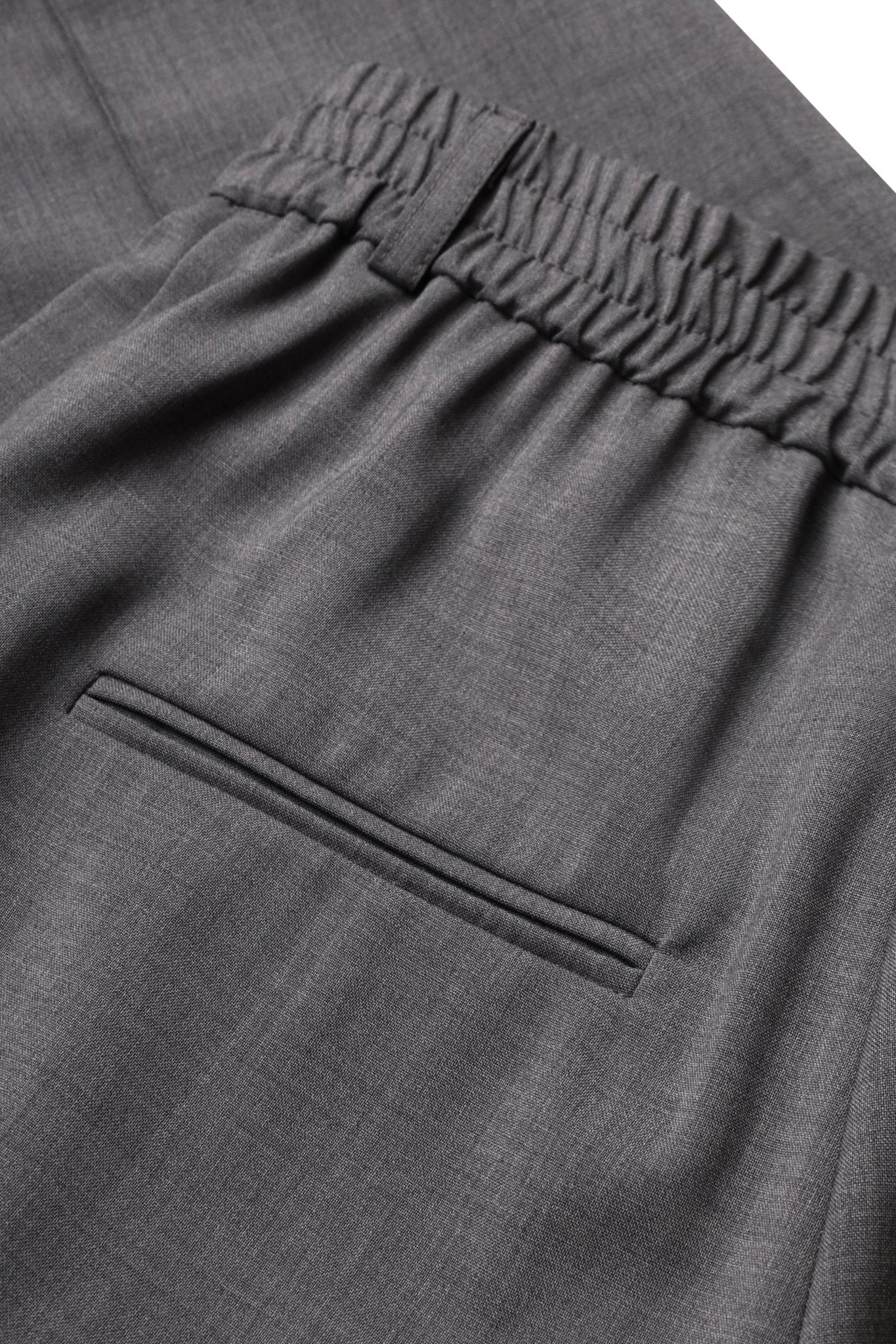 Wool Palazzo Trousers in Gray NiSO