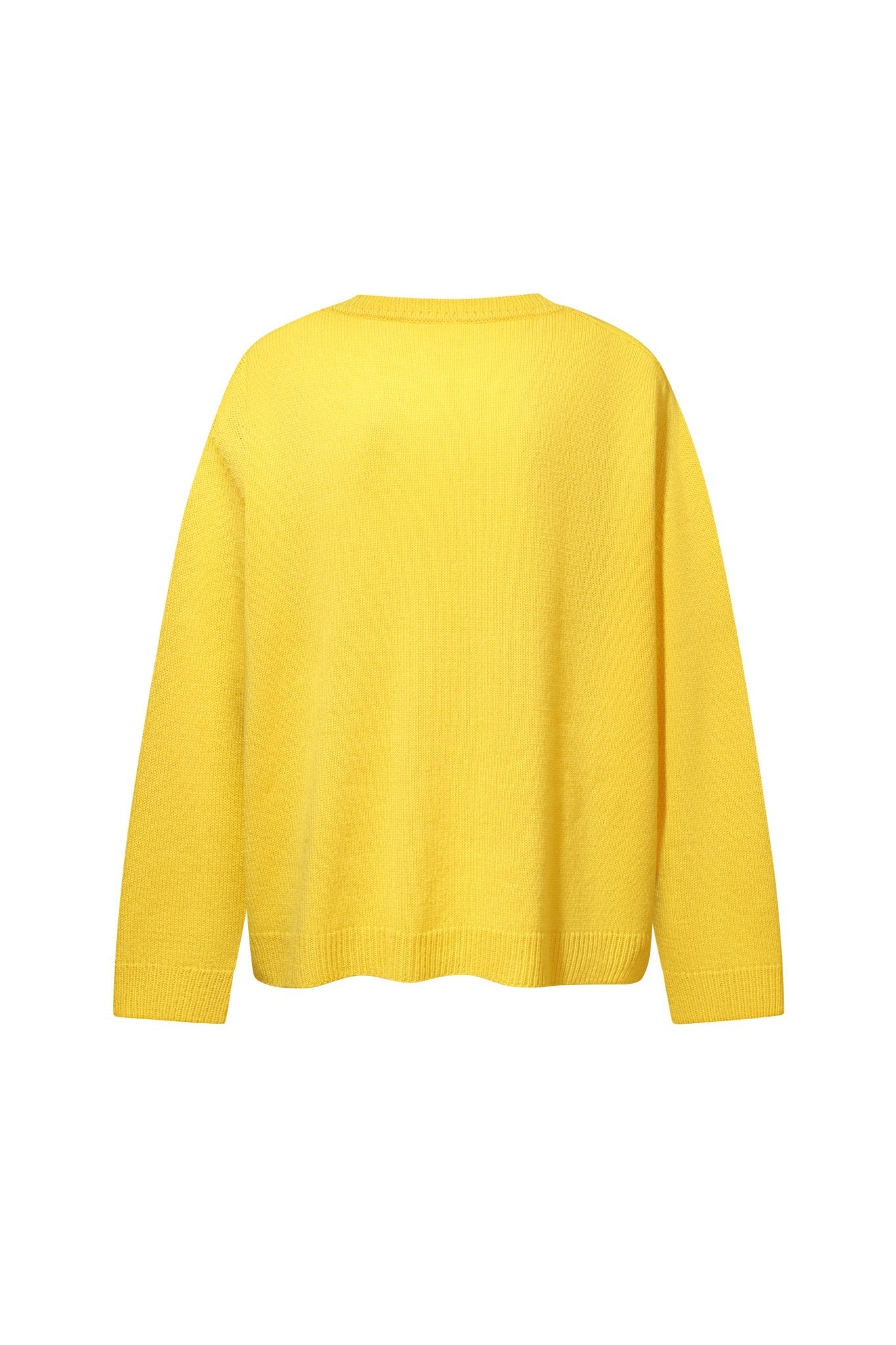 DZVINKA Crew-Neck Cashmere Sweater in Lemon Yellow NiSO