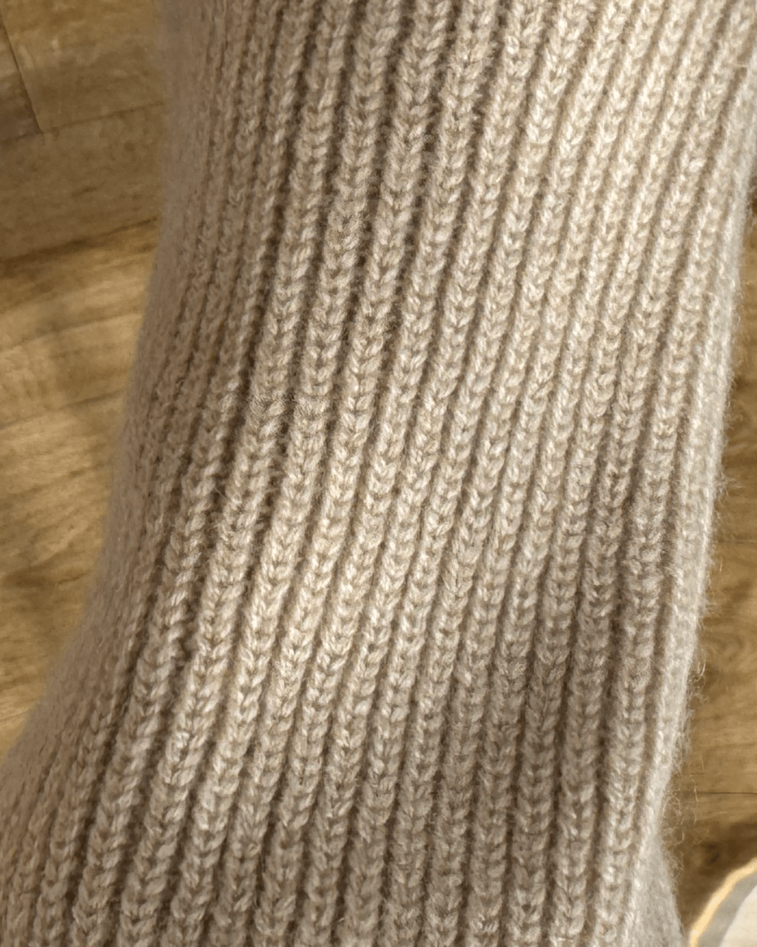 MAVKA Crew-Neck Cashmere Sweater in Beige