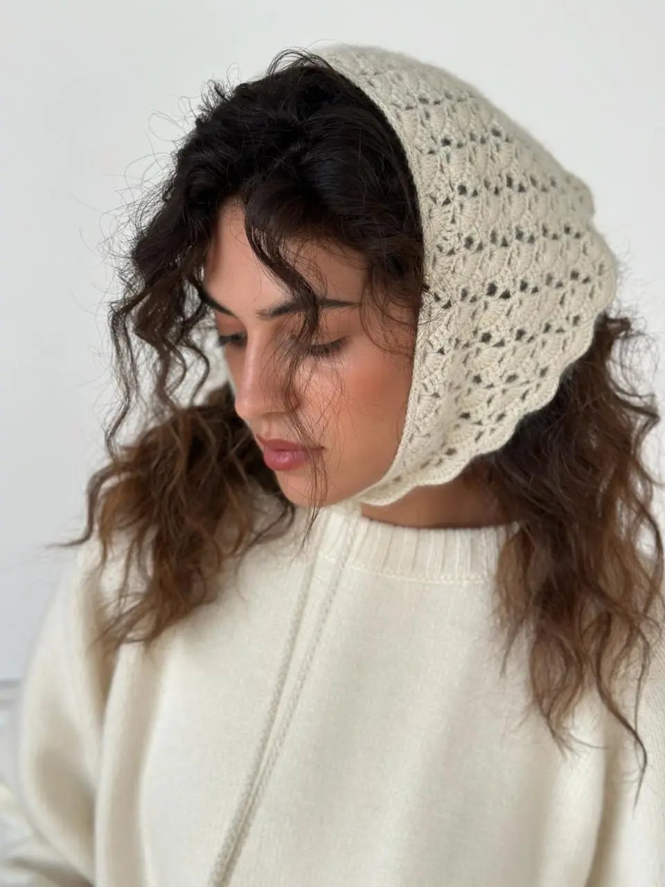 Floral Crochet Cashmere Scarf - NiSO