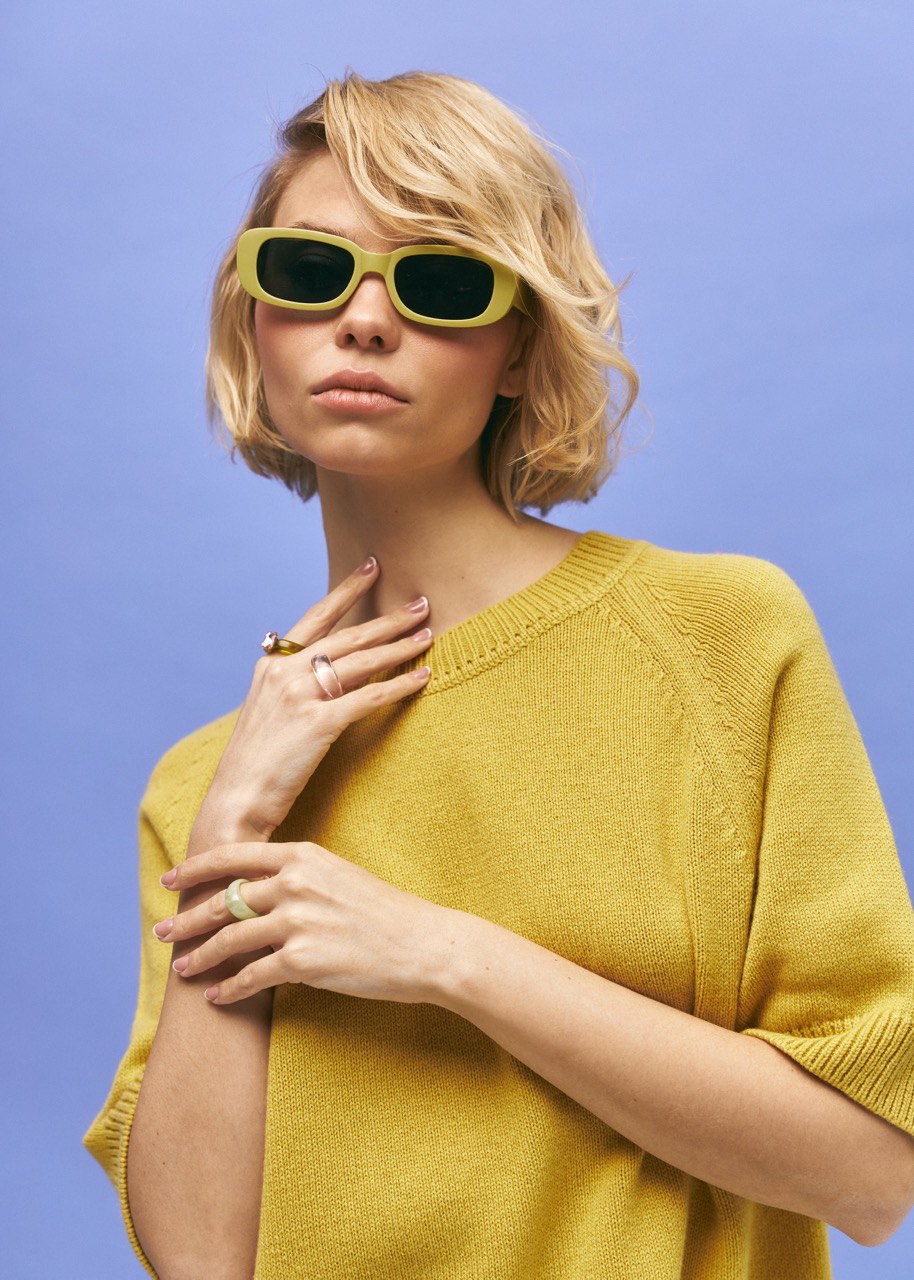 Lightweight Cashmere T-Shirt in Yellow