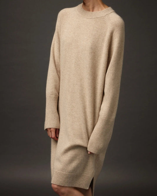 Pure Cashmere Dress in Beige - NiSO