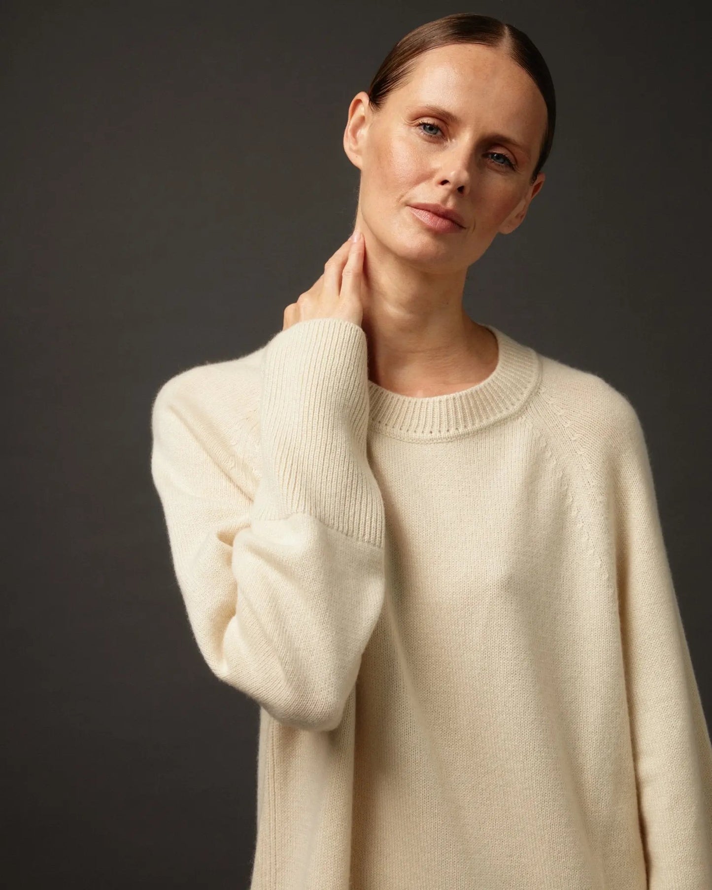 Pure Cashmere Dress in Ivory - NiSO
