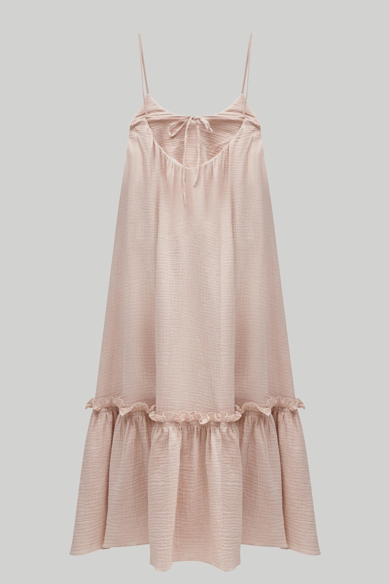 Universal Midi Muslin Summer Dress in Powder - NiSO