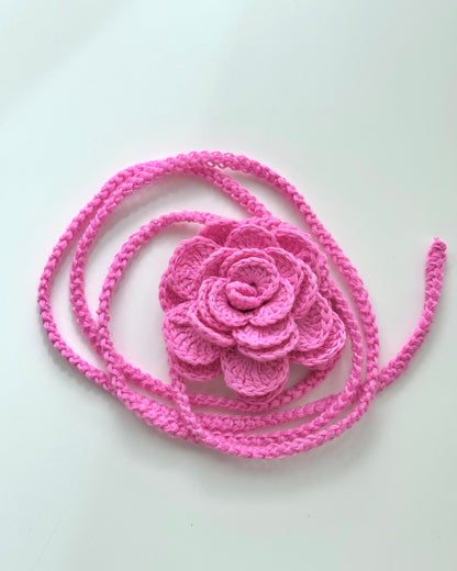 Cashmere Choker "Rose" in Candy Pink