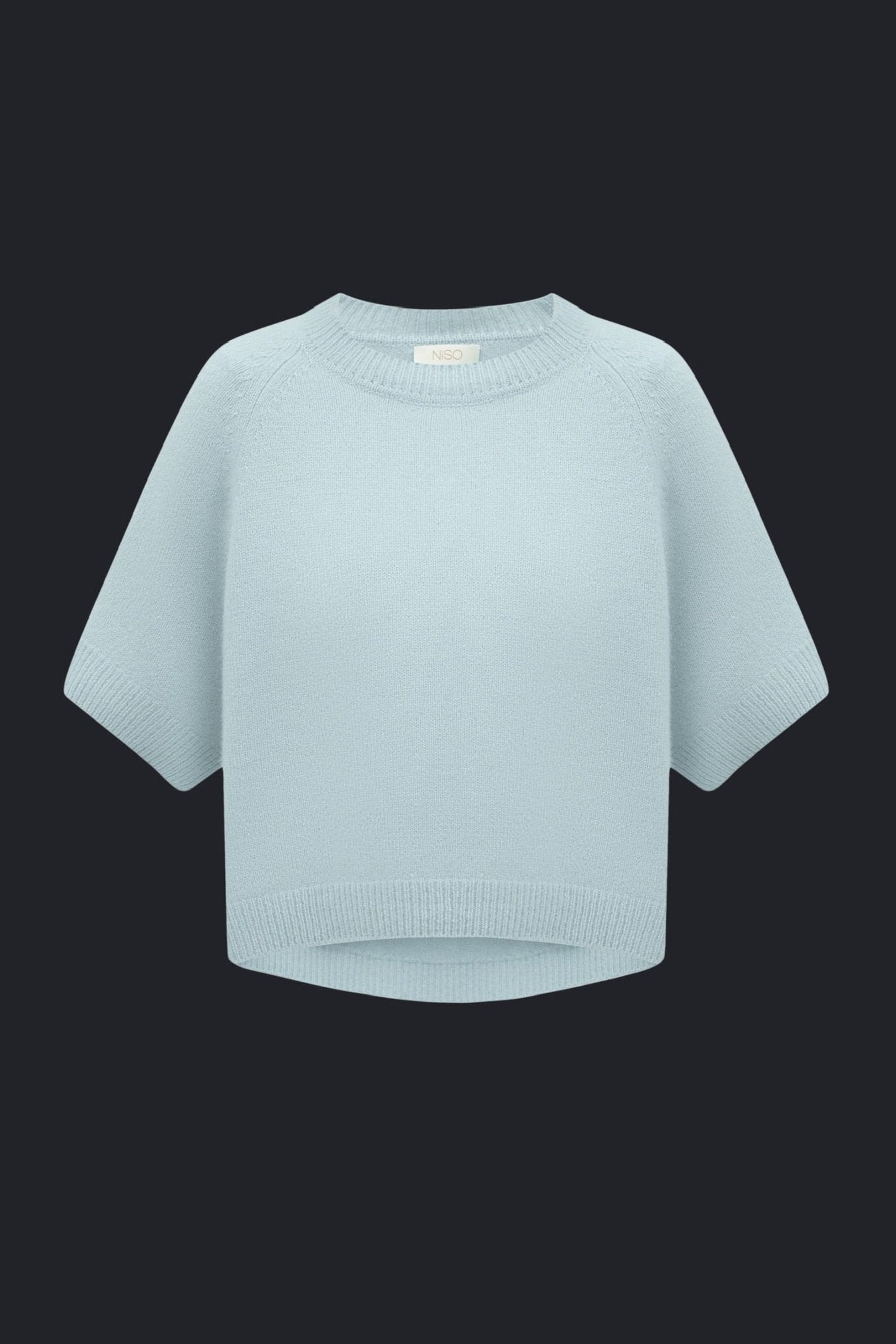 Lightweight Cashmere T-Shirt in Light Blue - NiSO