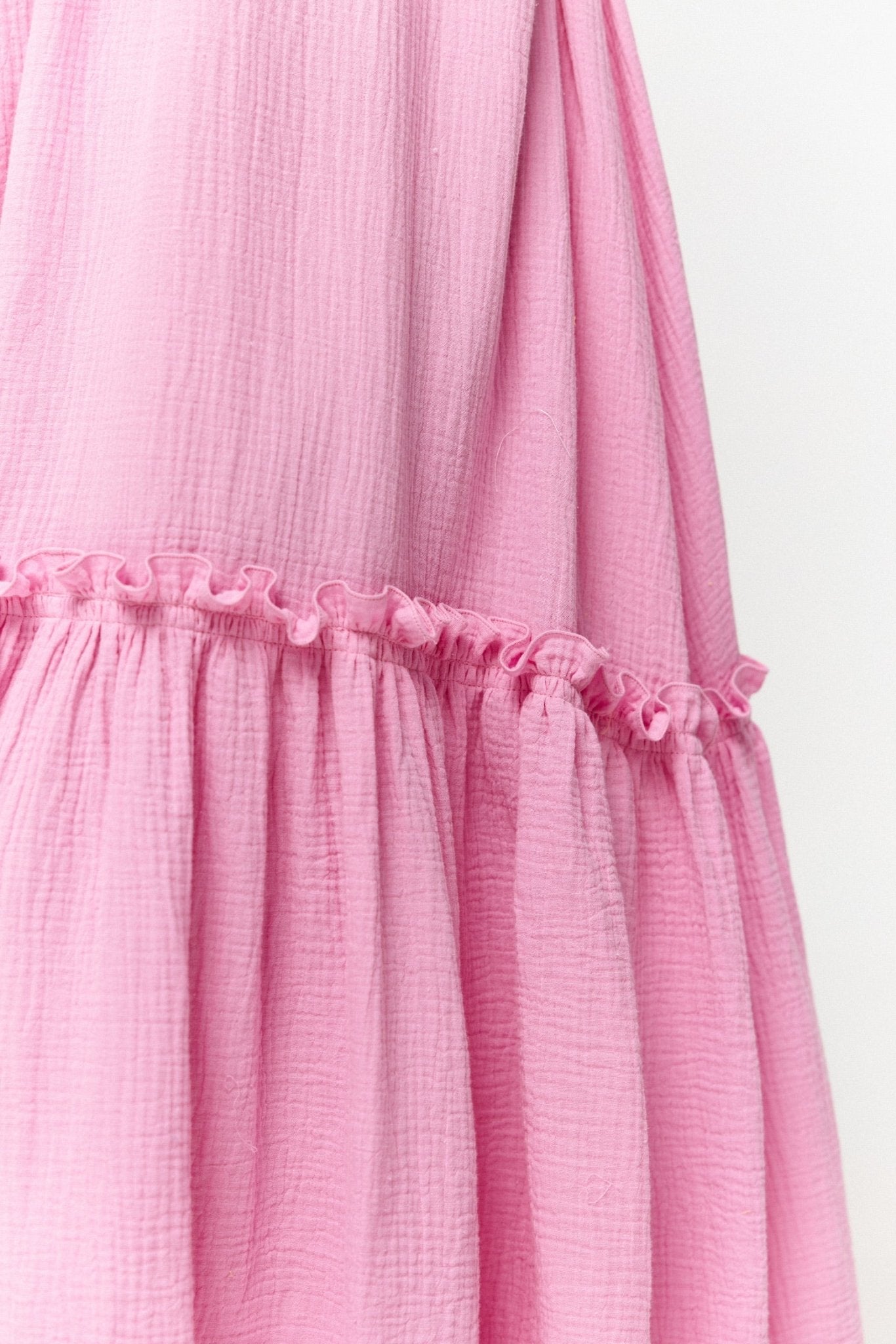 Universal Midi Muslin Summer Dress in Pink - NiSO
