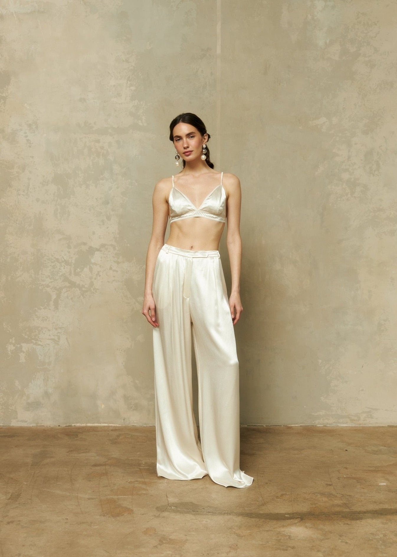 Silk Blend Brassiere in Champagne - NiSO