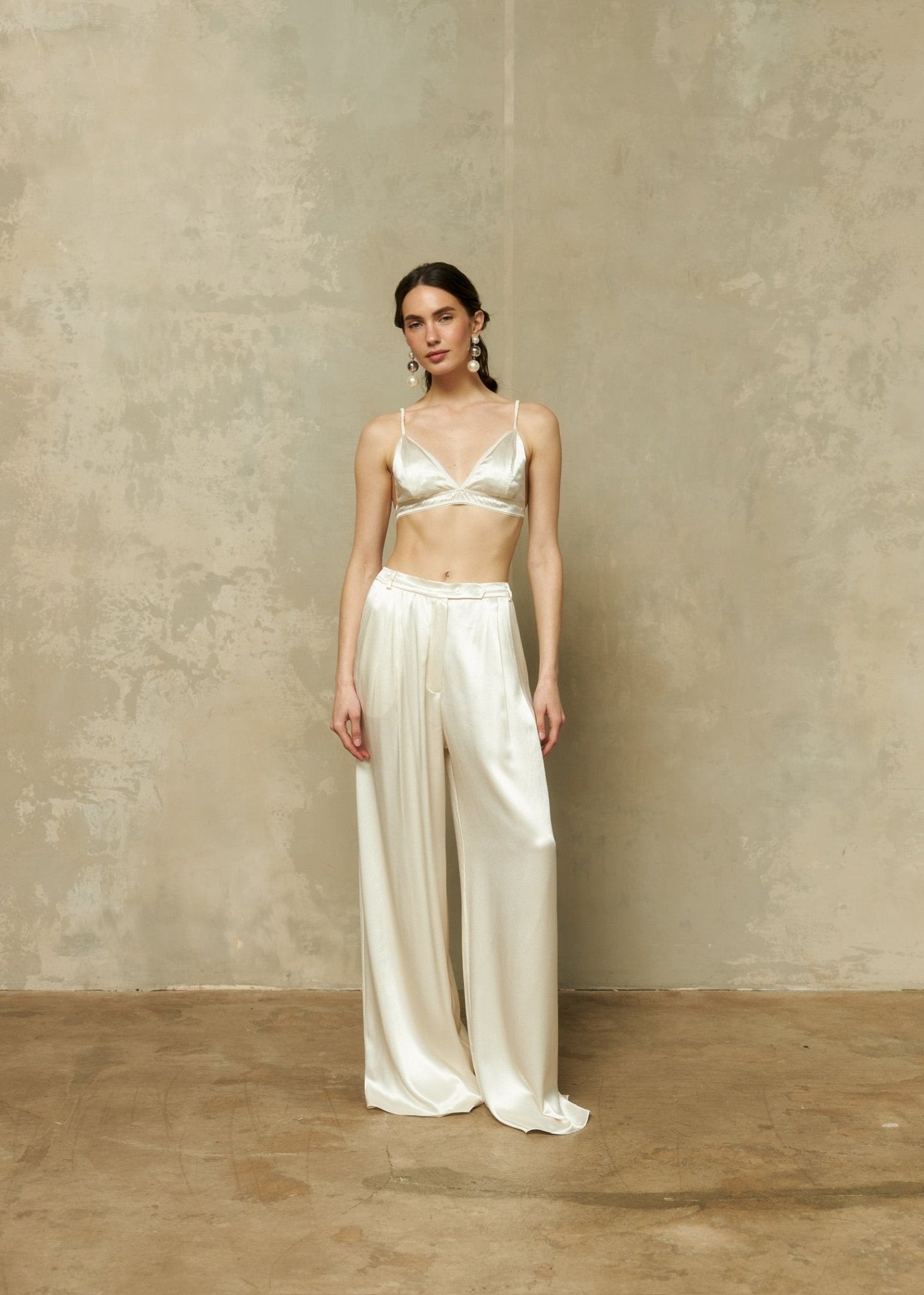 Silk Blend Brassiere in Champagne - NiSO