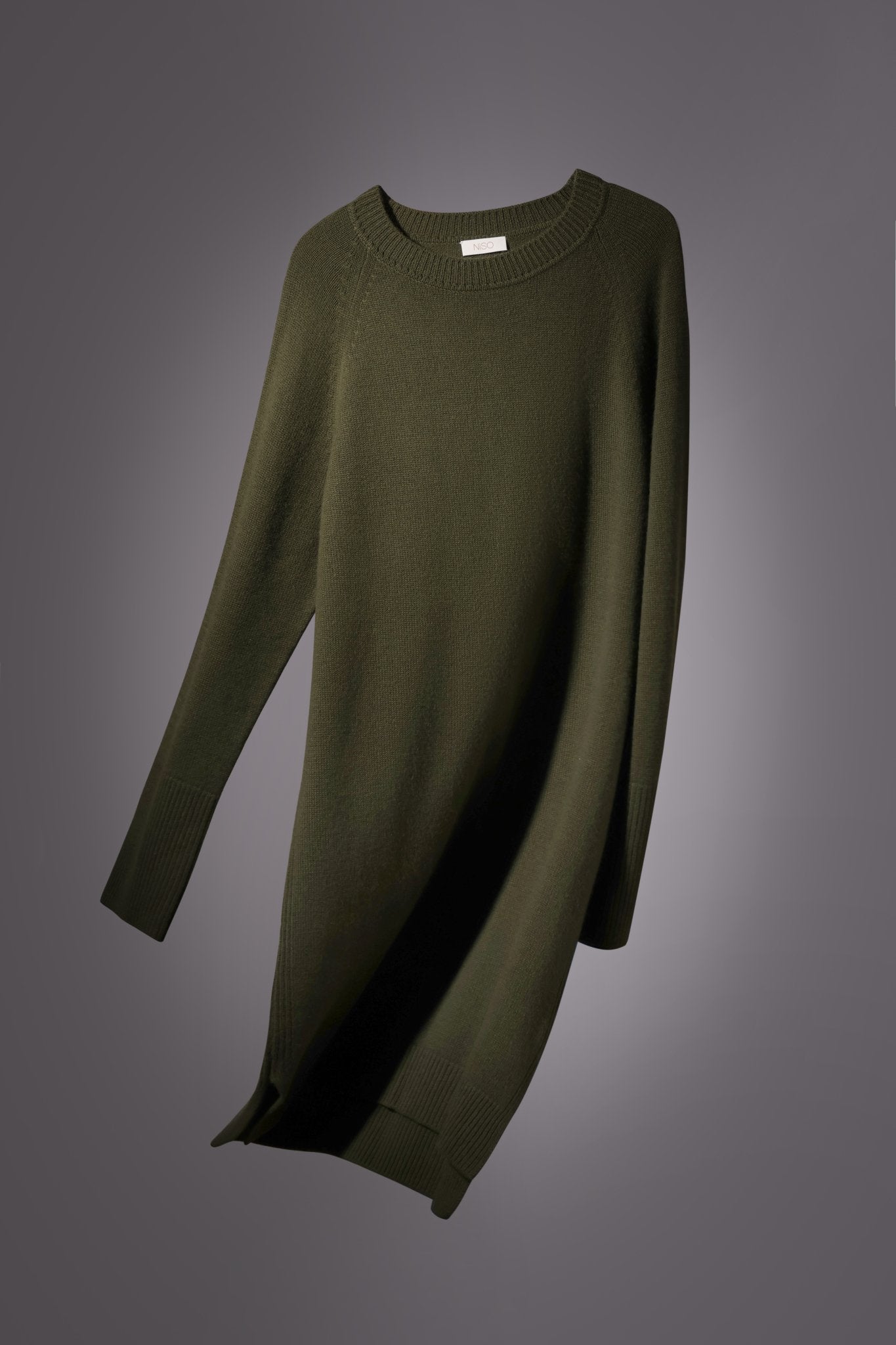 Pure Cashmere Dress in Dark Green NiSO
