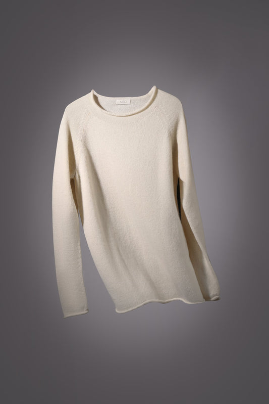 YASNA Cashmere Sweater in White NiSO