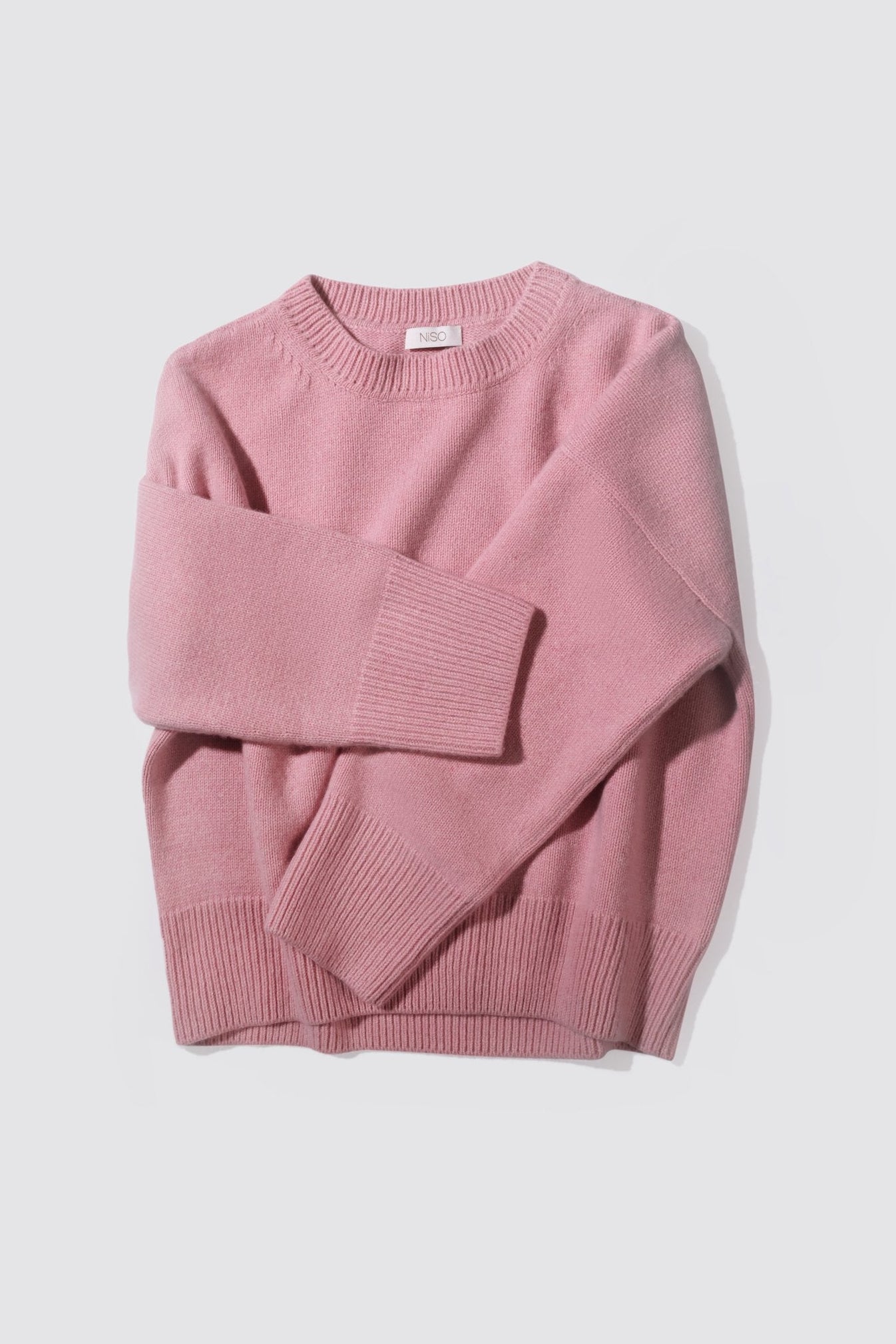 ZORIANA Crew-Neck Cashmere Sweater in Pink NiSO
