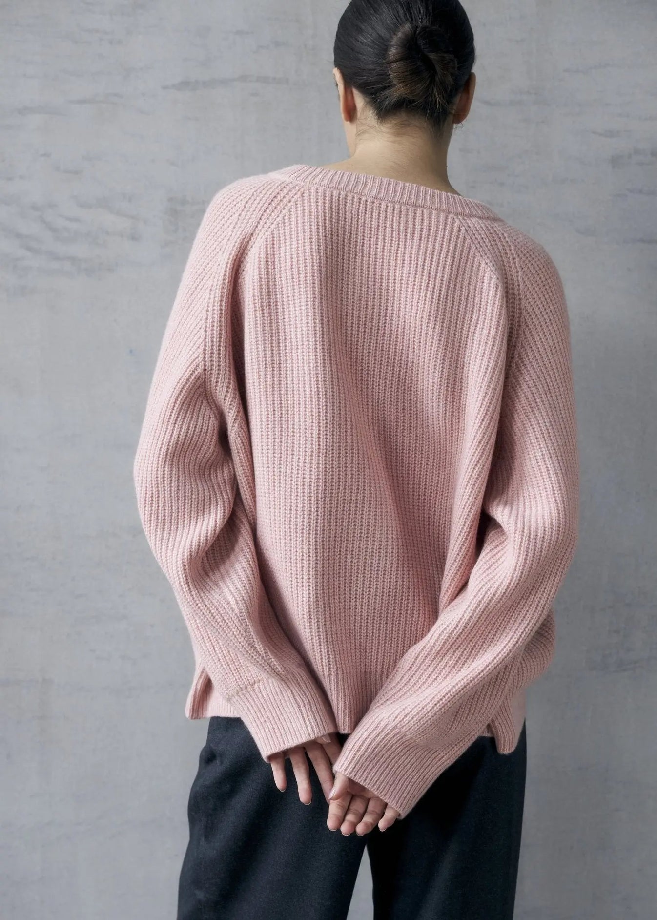 RUTA Ribbed-knit Cashmere Sweater in Light Pink - NiSO