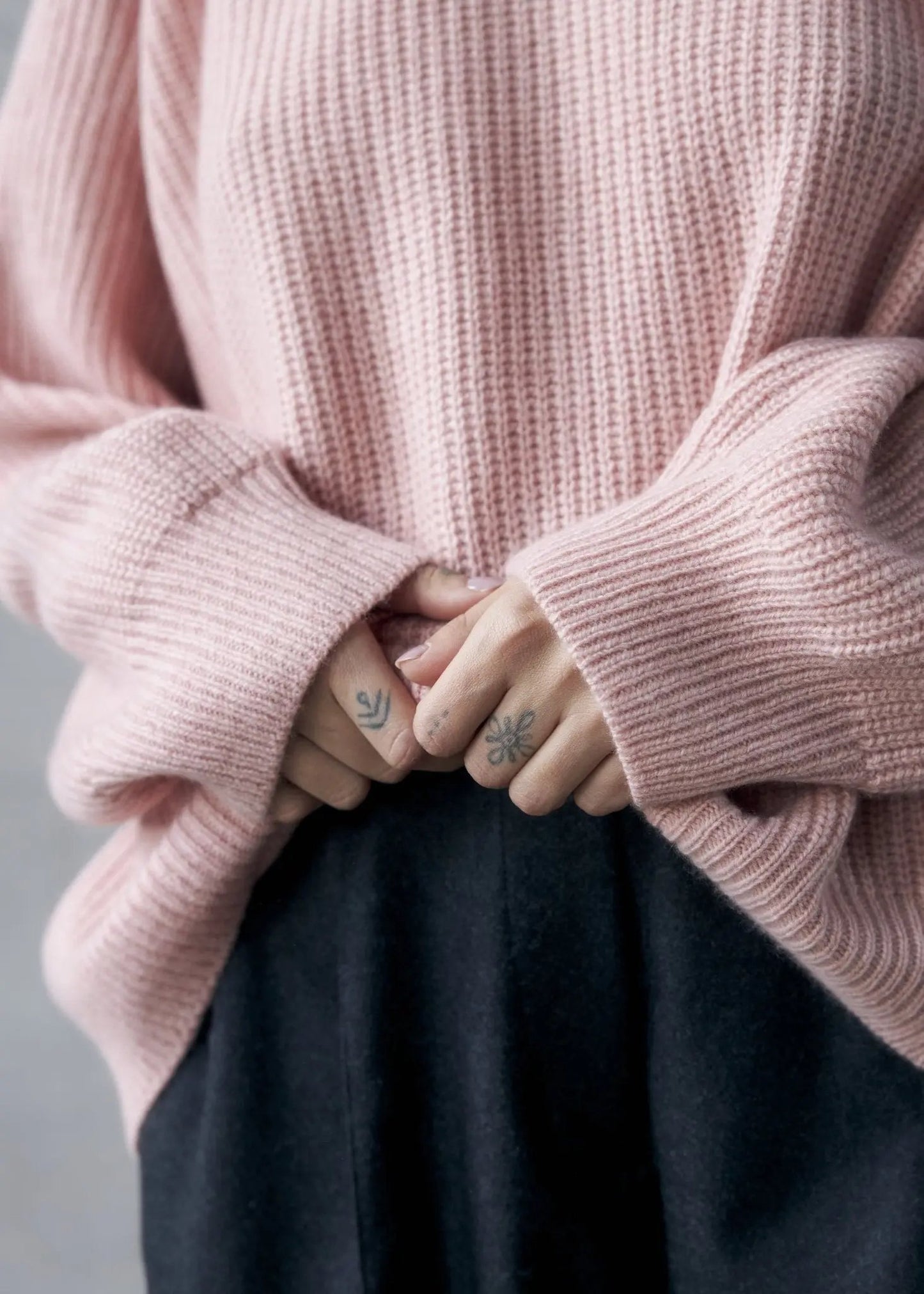 RUTA Ribbed-knit Cashmere Sweater in Light Pink - NiSO