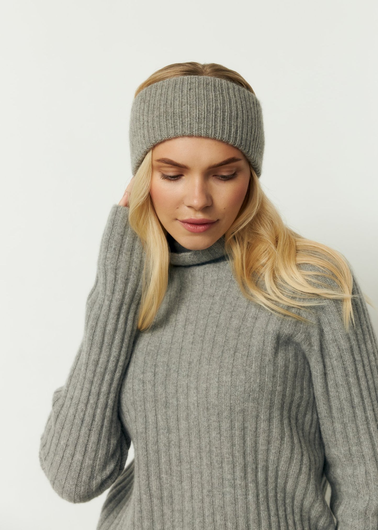 Cashmere Headband in Gray