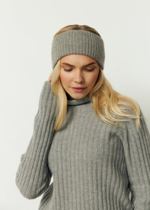 Cashmere Headband in Gray
