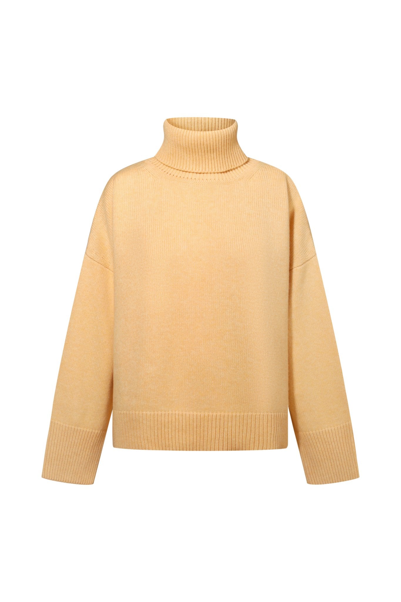 ZORIANA Turtle-Neck Cashmere Sweater in Yellow NiSO