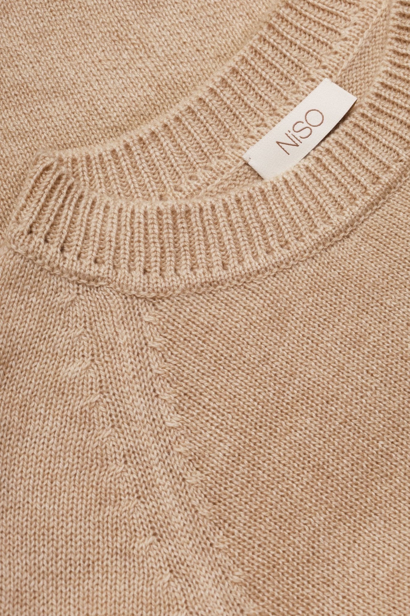 Lightweight Cashmere T-Shirt in Beige NiSO