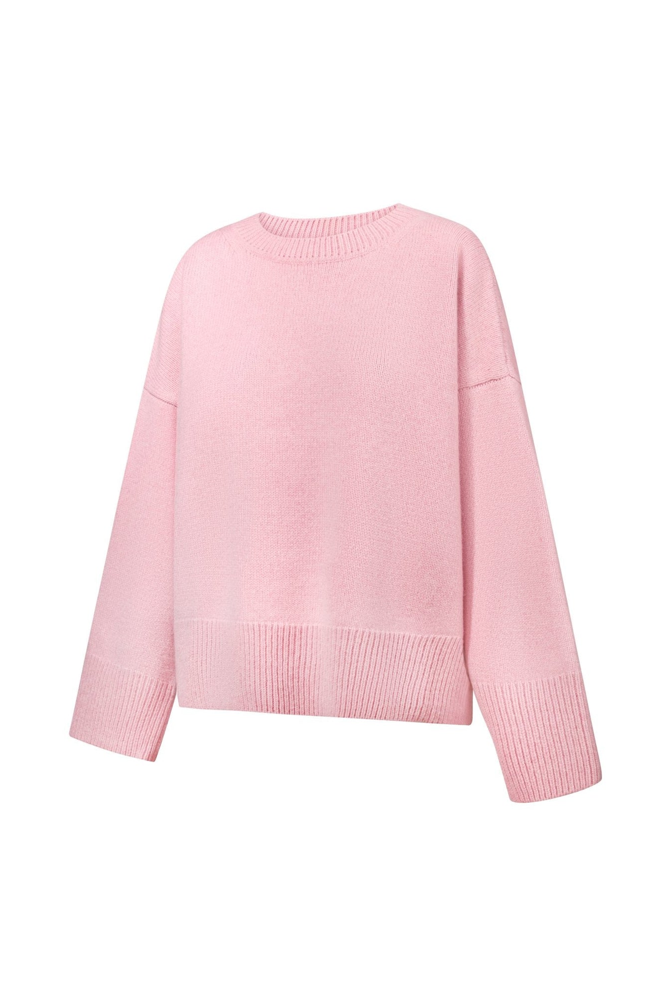 ZORIANA Crew-Neck Cashmere Sweater in Pink NiSO