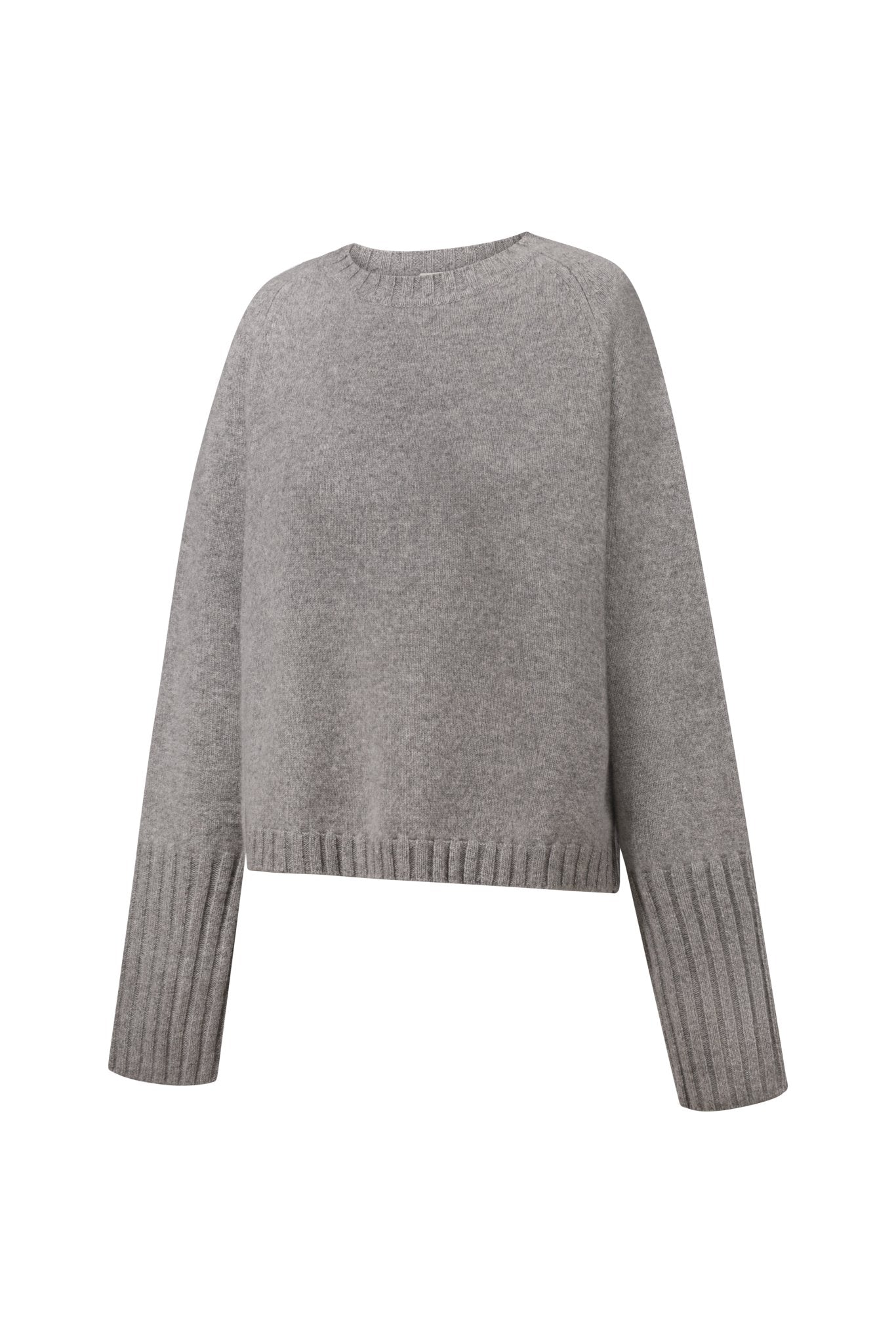 ORYNA Crew-Neck Cashmere Sweater in Gray NiSO