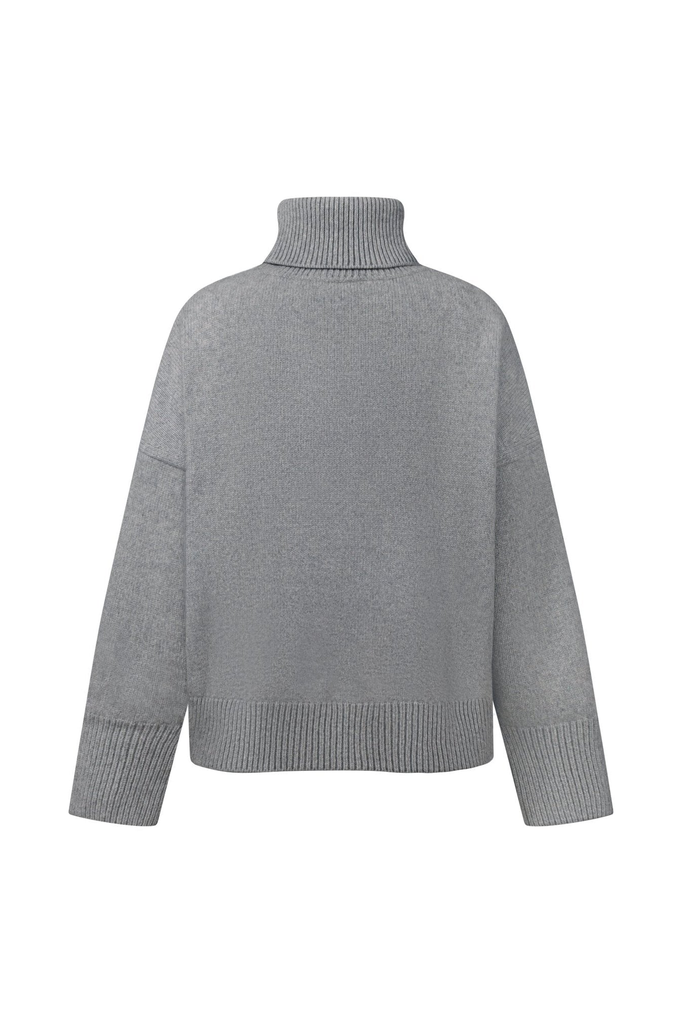 ZORIANA Turtle-Neck Cashmere Sweater in Gray NiSO