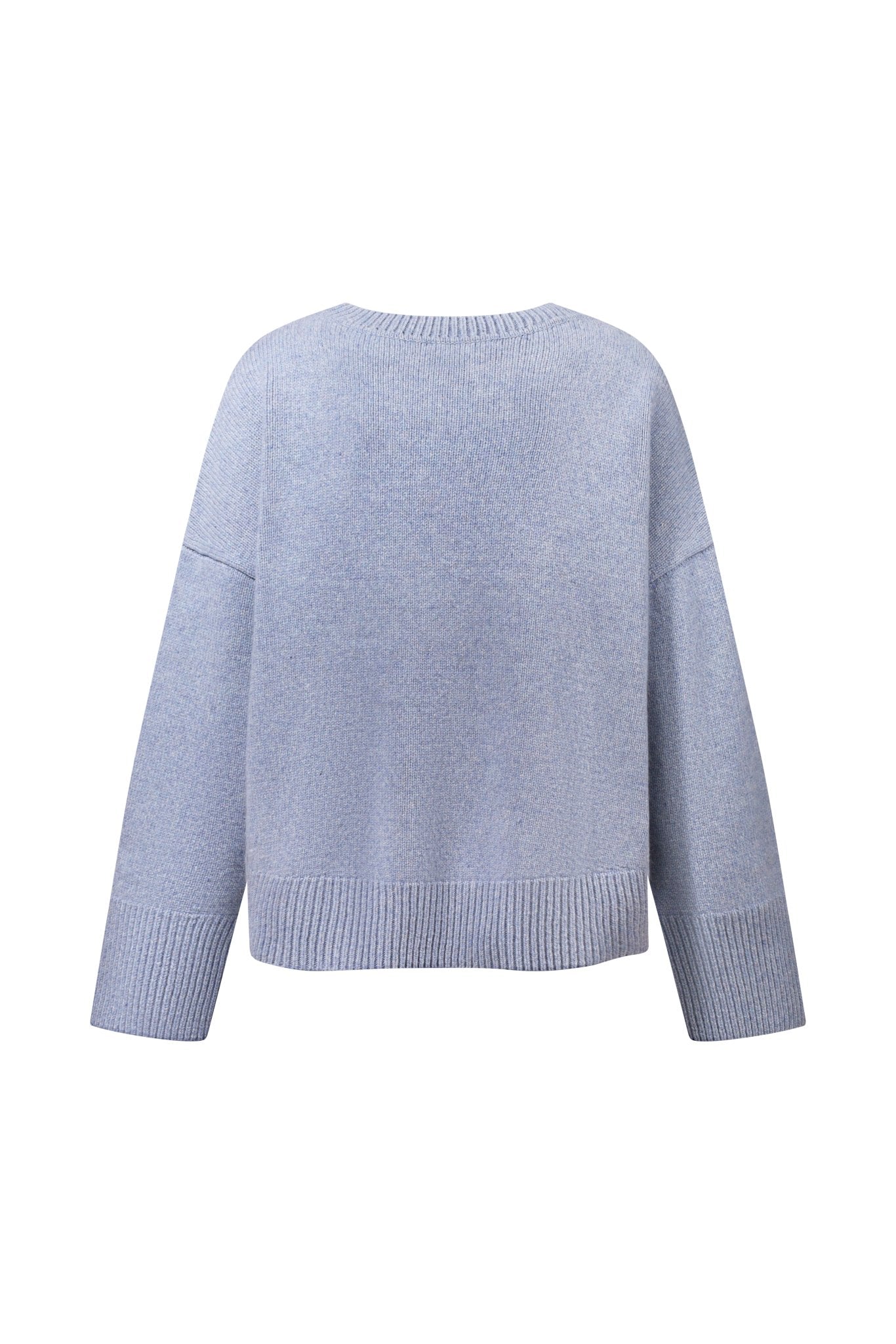 ZORIANA Crew-Neck Cashmere Sweater in Jeans Blue NiSO