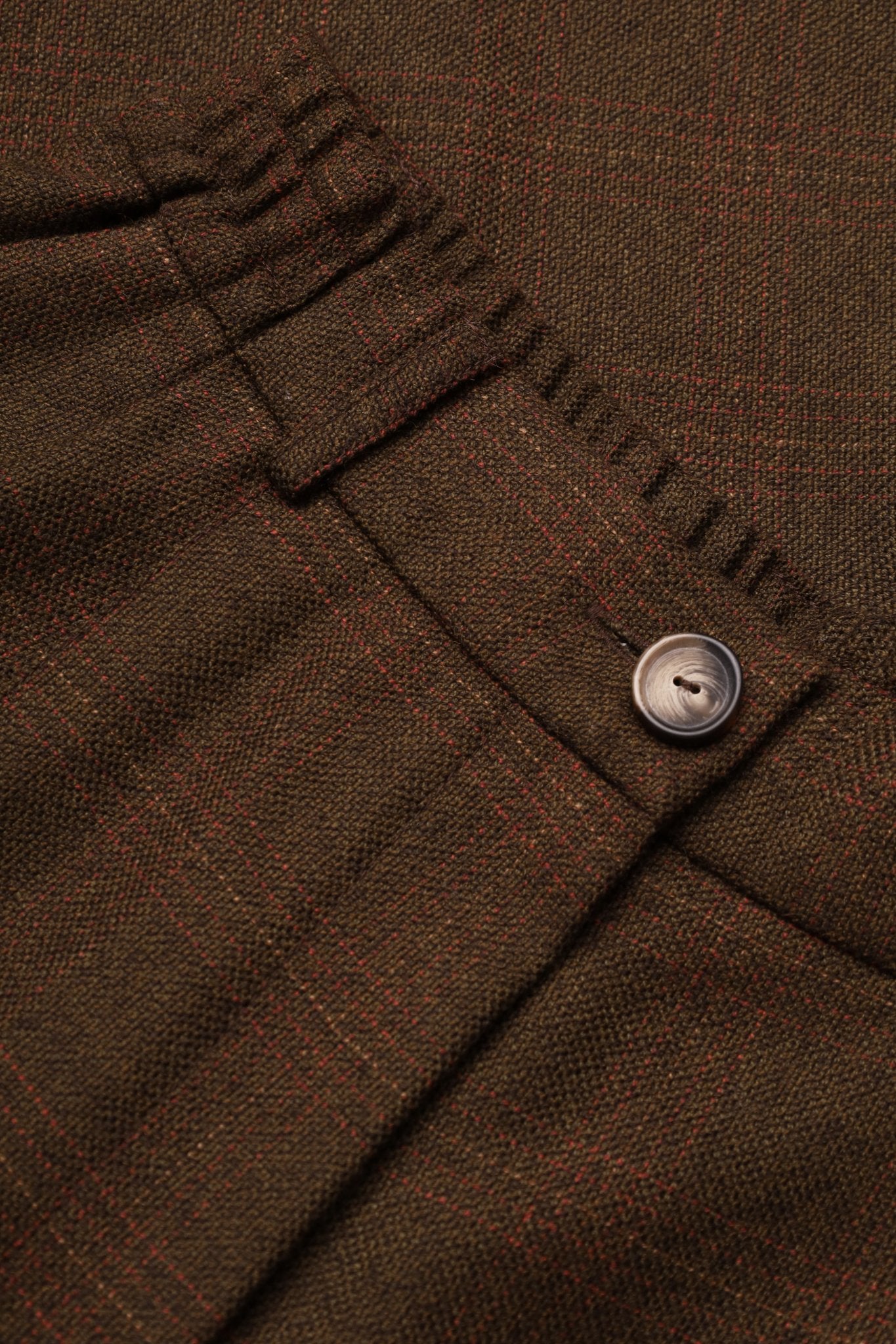 Wool Palazzo Trousers in Dark Brown Check NiSO