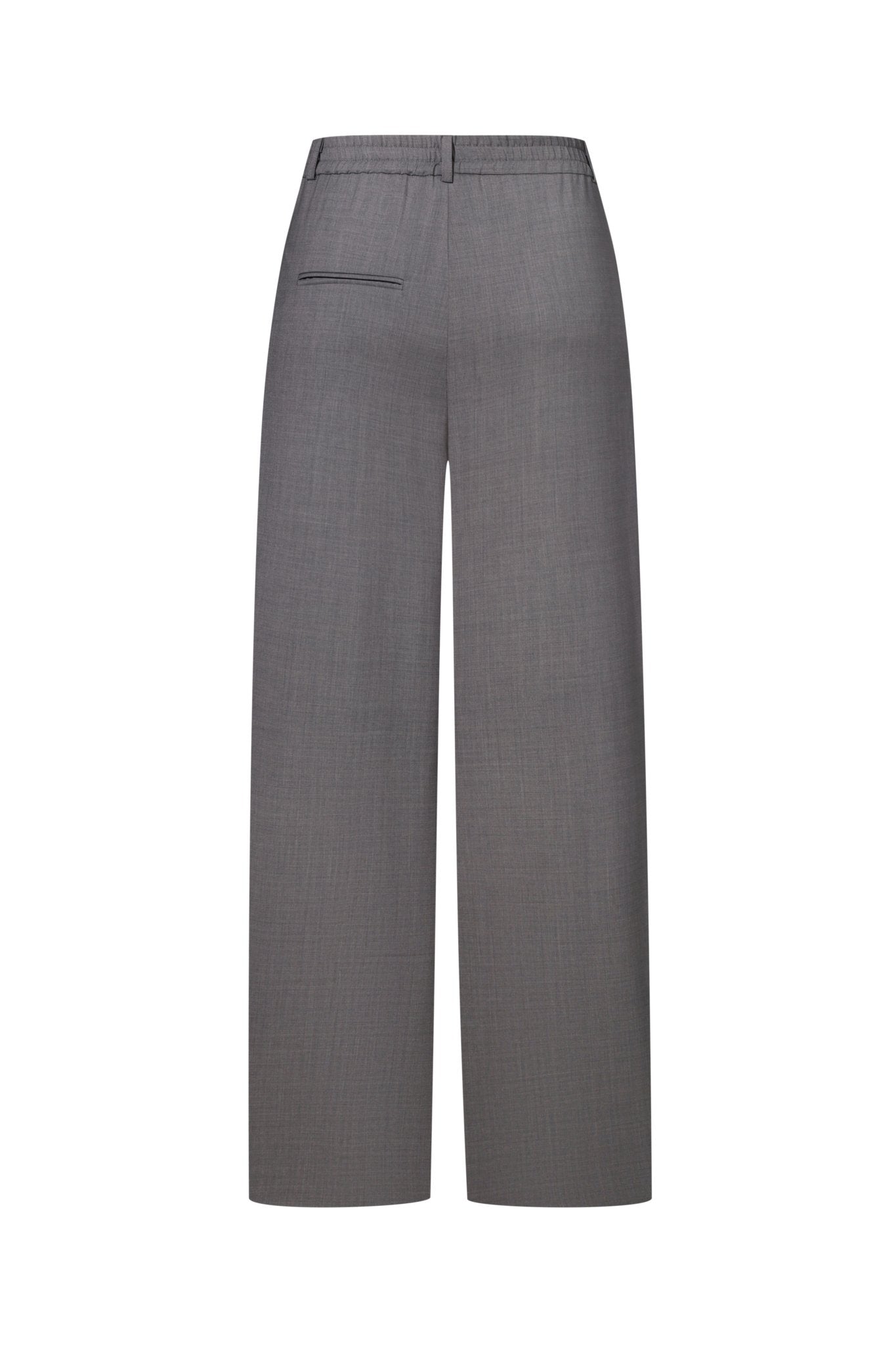 Wool Palazzo Trousers in Gray NiSO