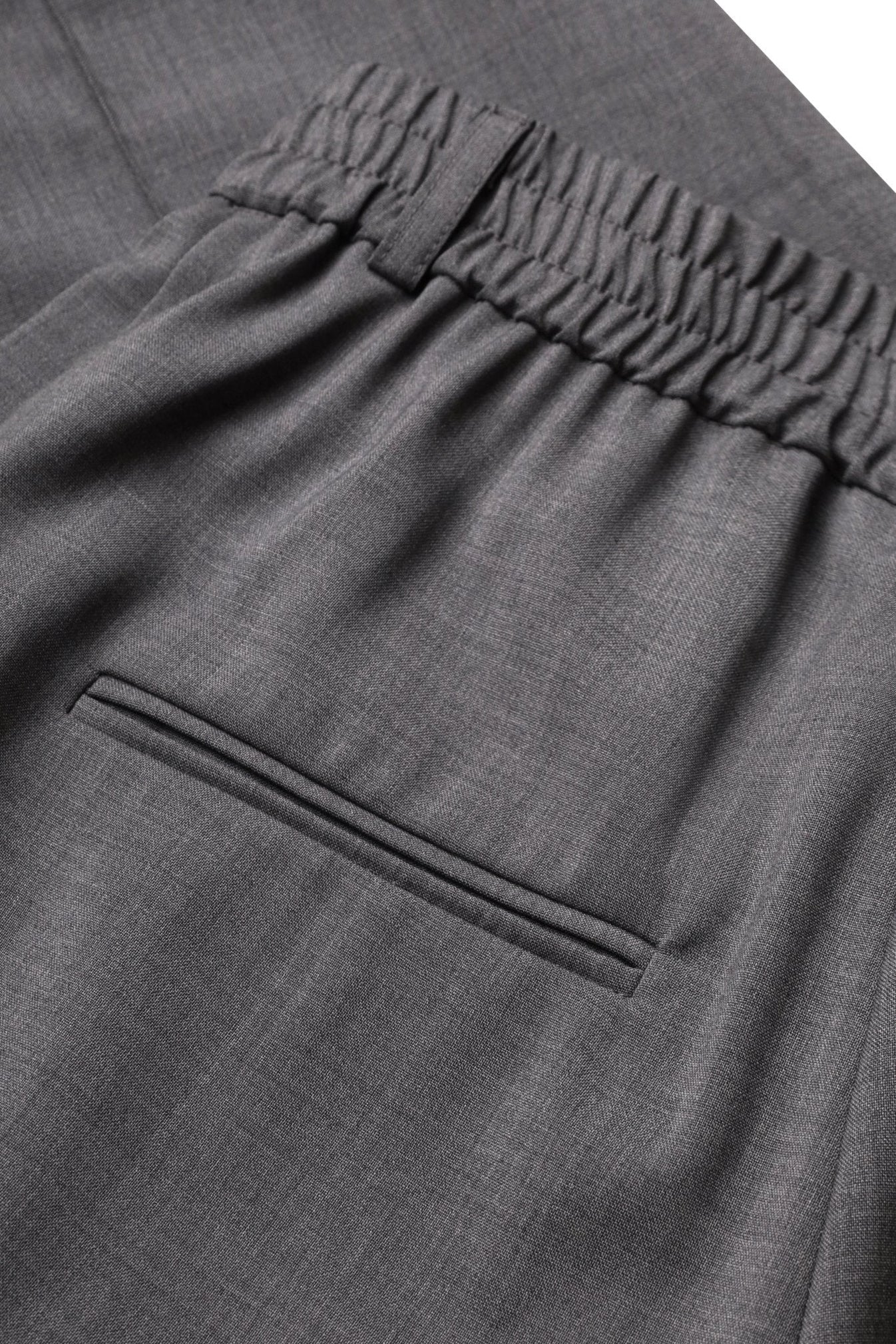 Wool Palazzo Trousers in Gray NiSO