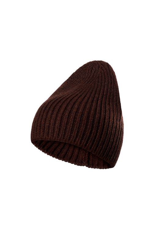 Pure Cashmere Beanie in Brown NiSO