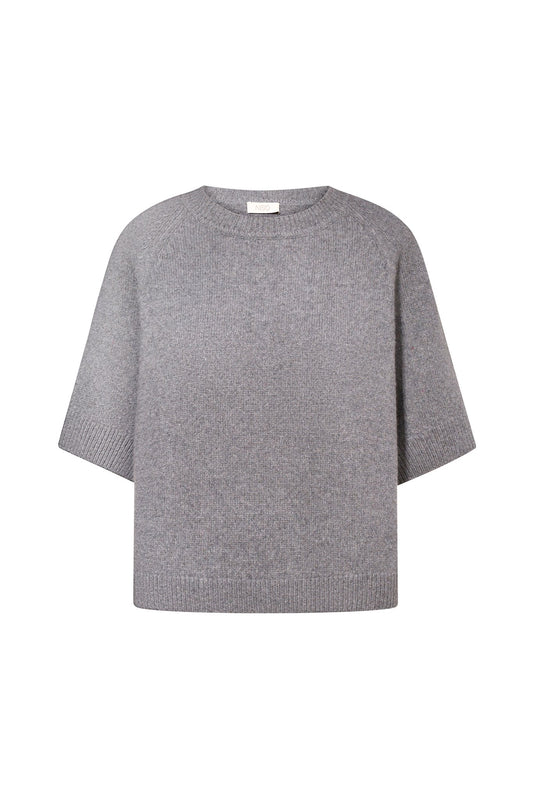 Lightweight Cashmere T-Shirt in Gray