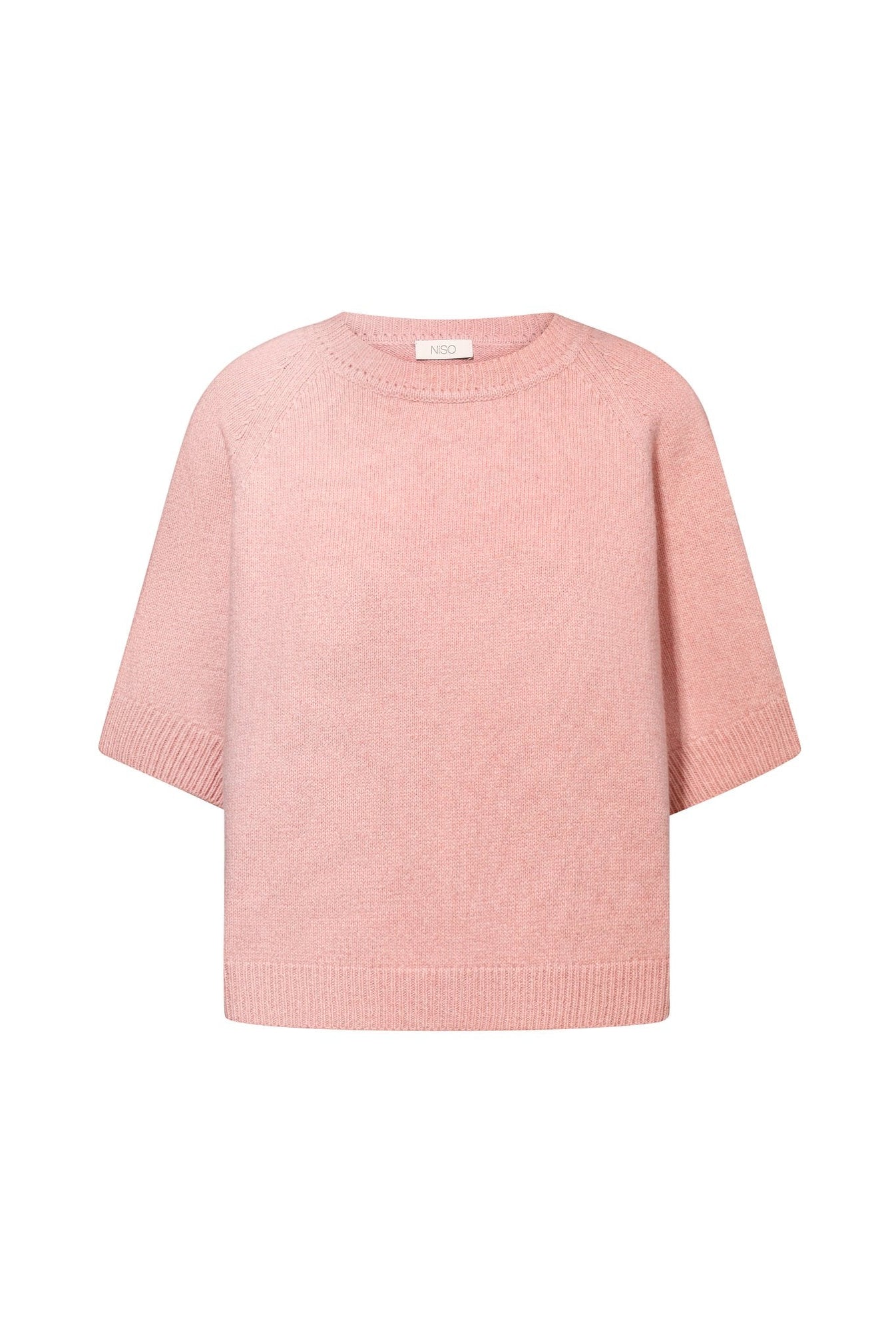 Lightweight Cashmere T-Shirt in Light Pink NiSO