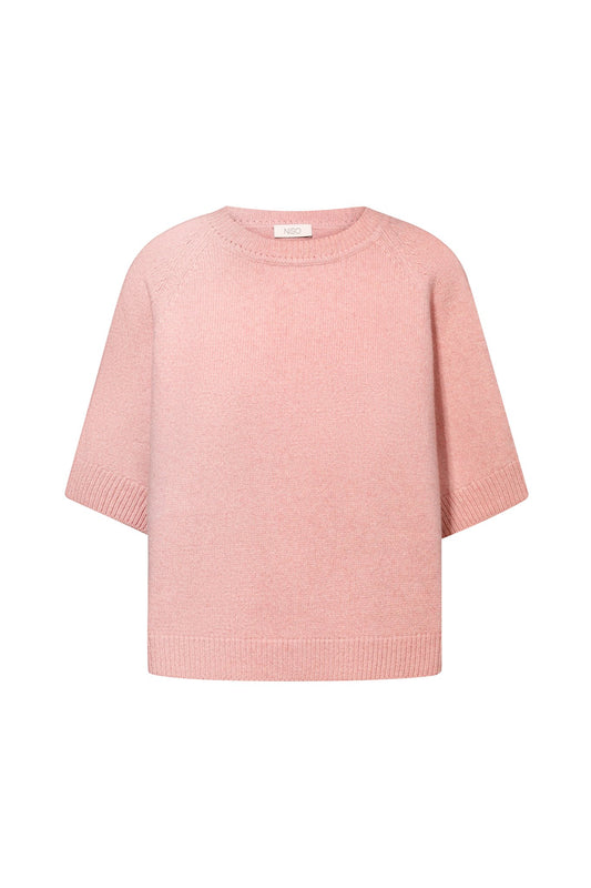 Lightweight Cashmere T-Shirt in Light Pink