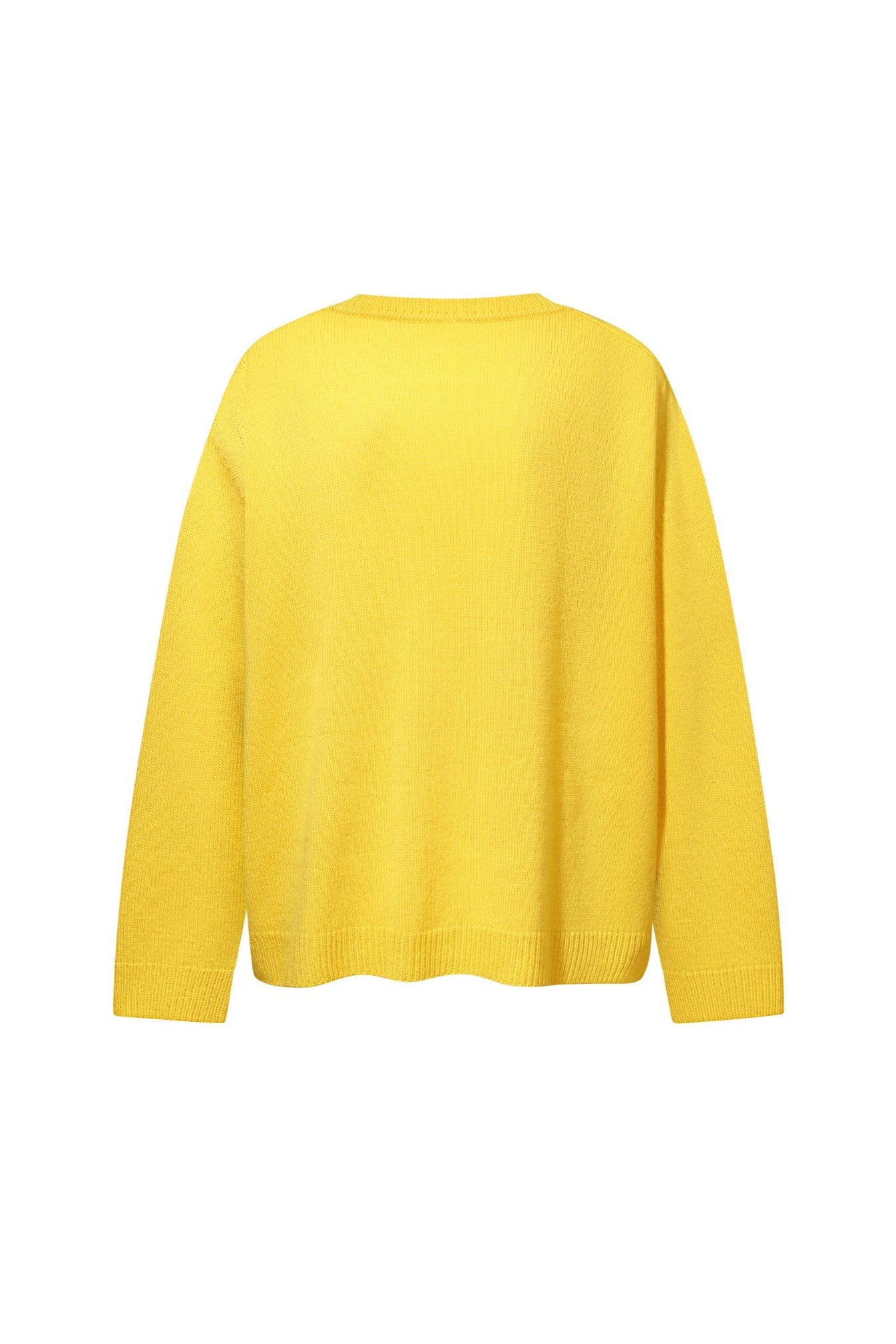 DZVINKA Crew-Neck Cashmere Sweater in Lemon Yellow NiSO