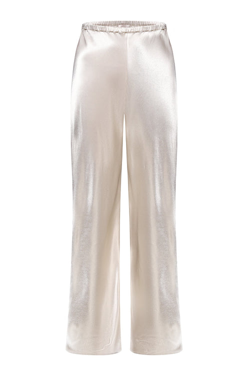 Silk Trousers in Champagne