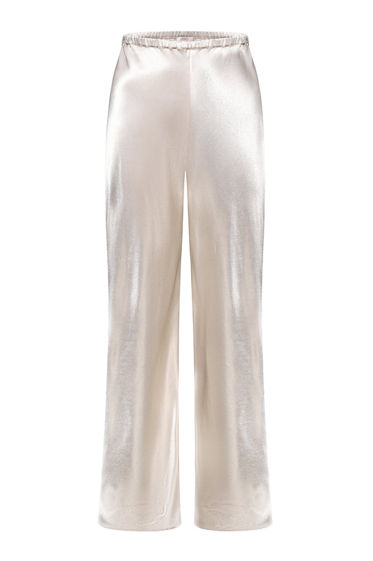 Silk Trousers in Champagne