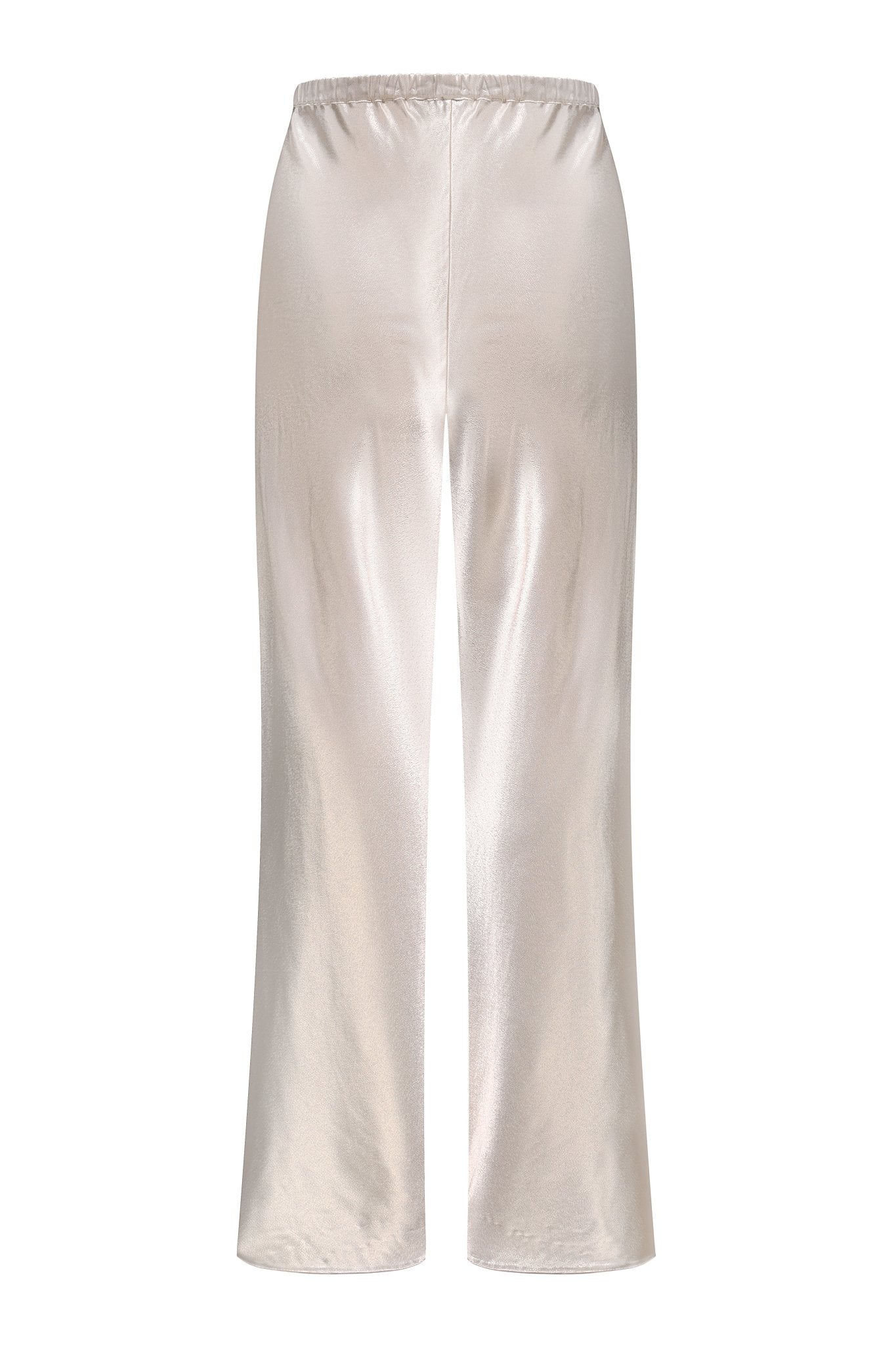 Шовкові штани кольору шампань