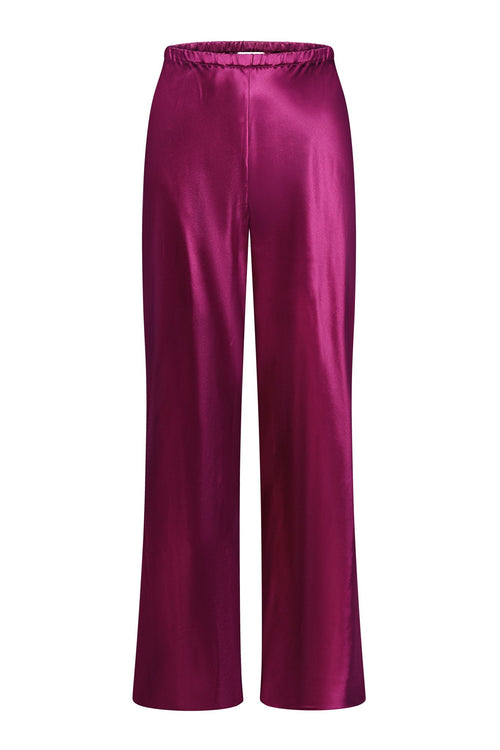 Silk Trousers in Burgundy