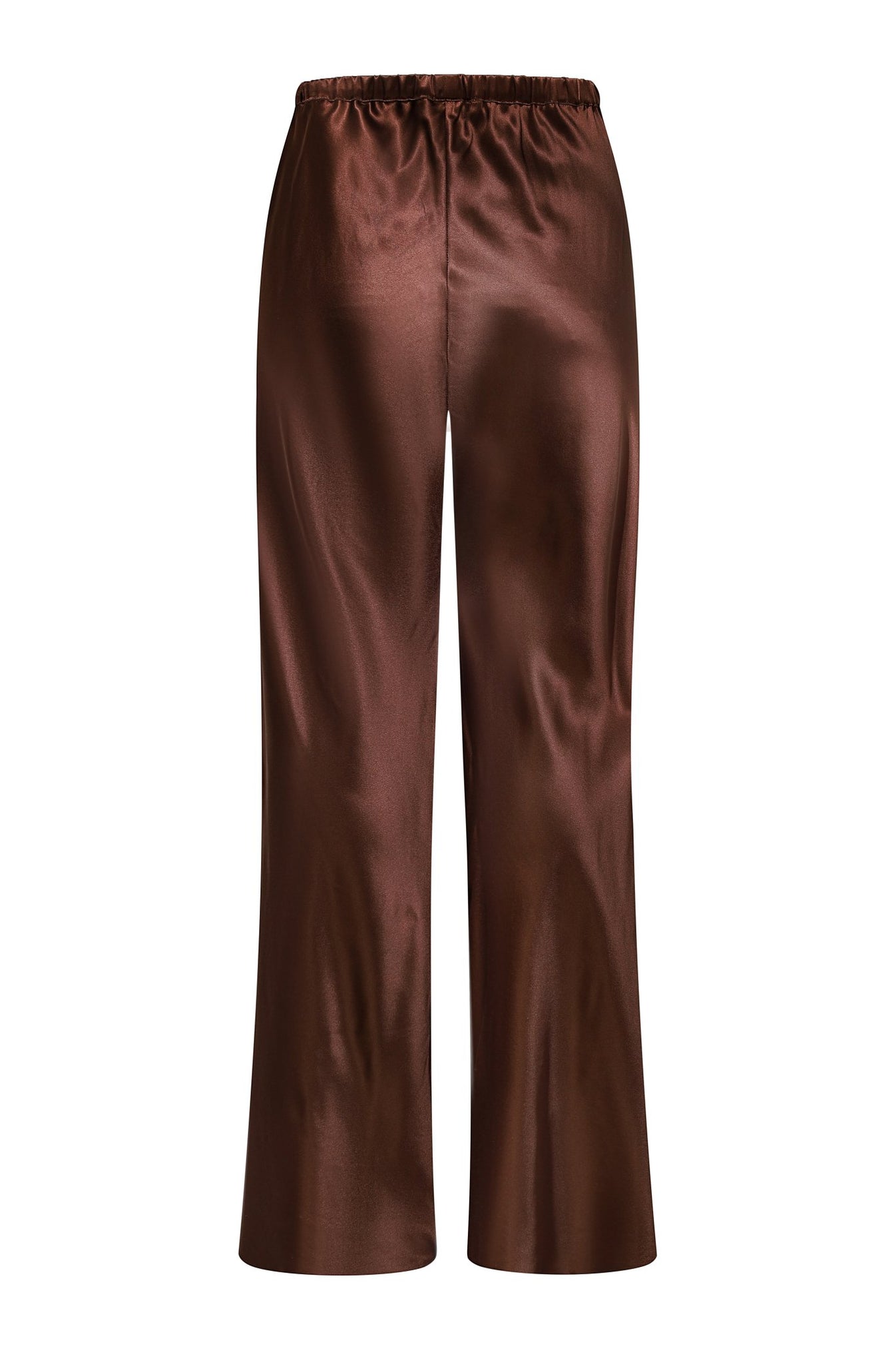Silk Trousers in Brown - NiSO - Silk Trousers - Silk trousers