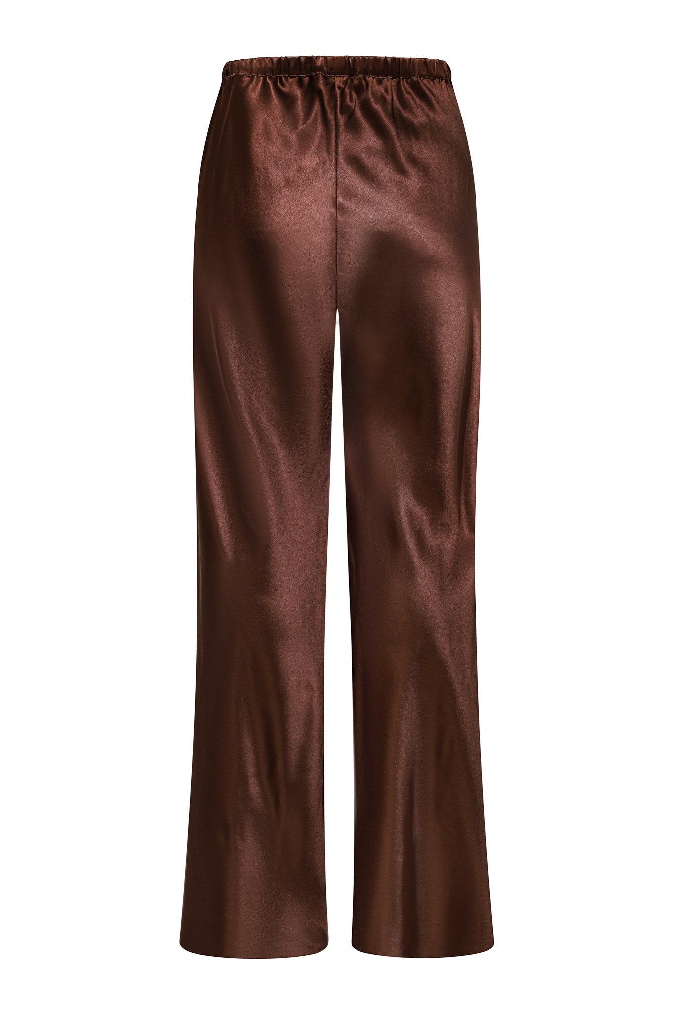 Silk Trousers in Brown