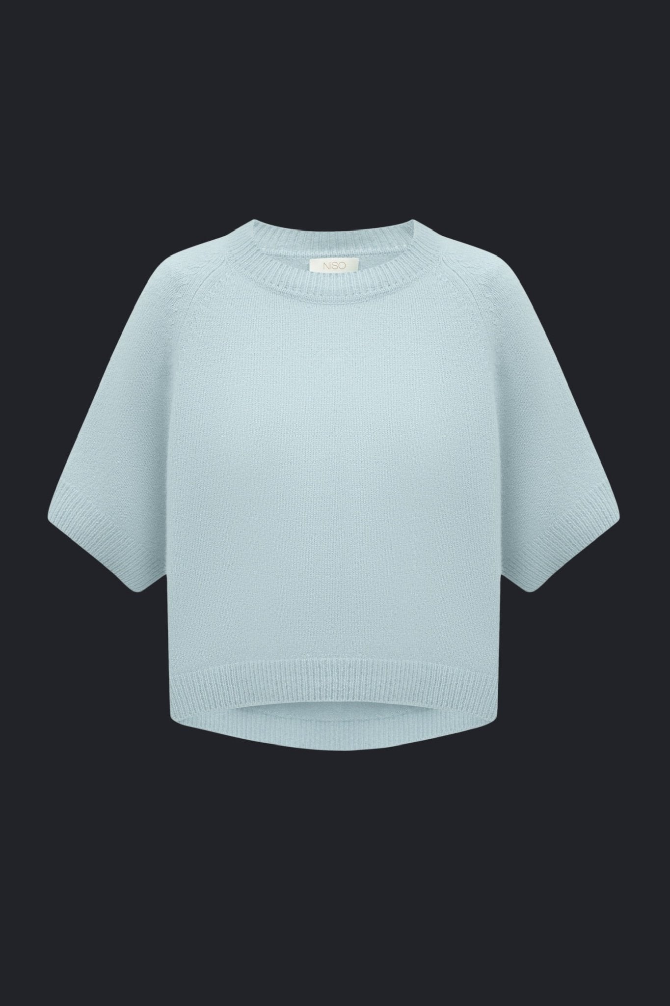Lightweight Cashmere T-Shirt in Light Blue - NiSO