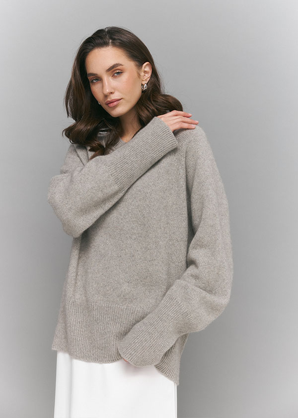 Cashmere 100% Thin Sweater Oversize